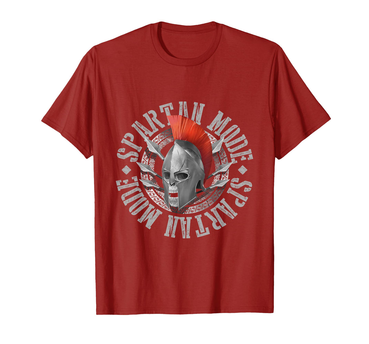 Spartan Mode Skull Helmet Greek Fitness Sparta 300 Gladiator T-Shirt