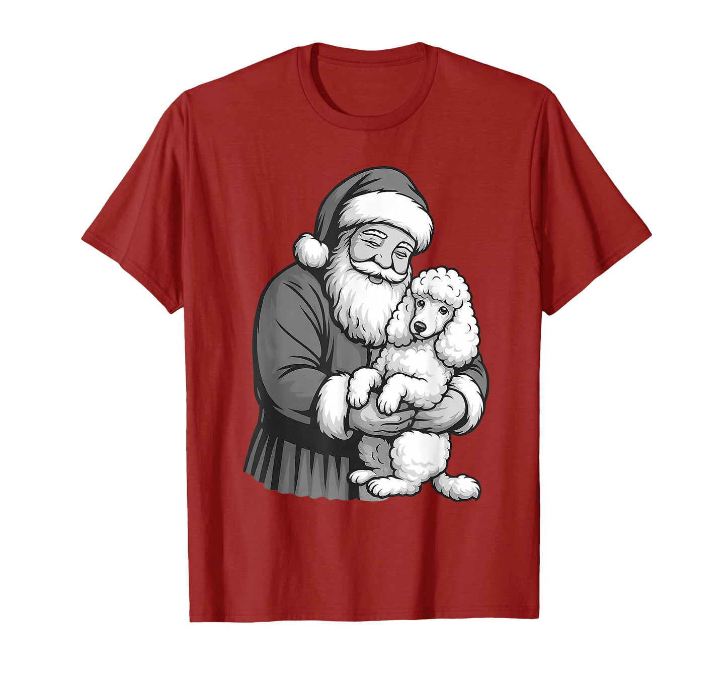 Poodle Santa Claus Christmas Dog Lover T-Shirt