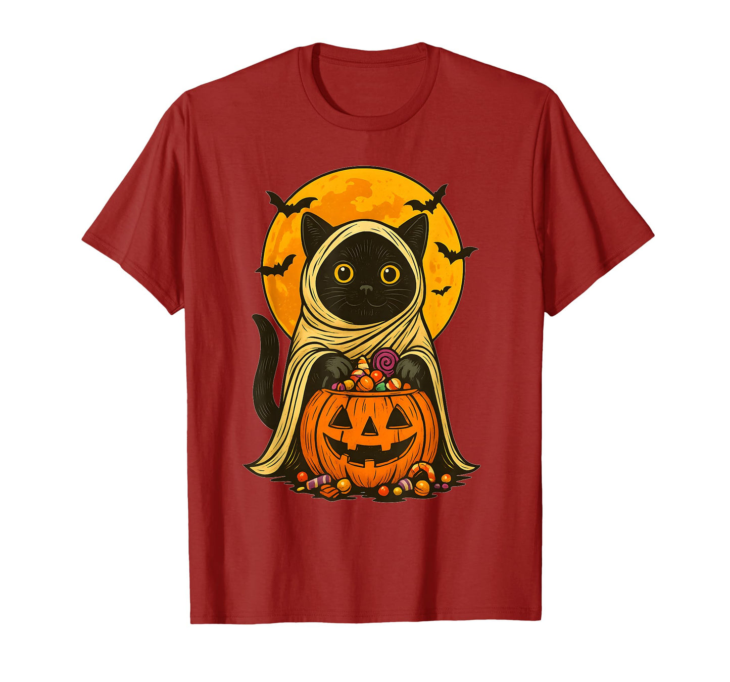 Cat Halloween Spooky Trick or Treat T-Shirt