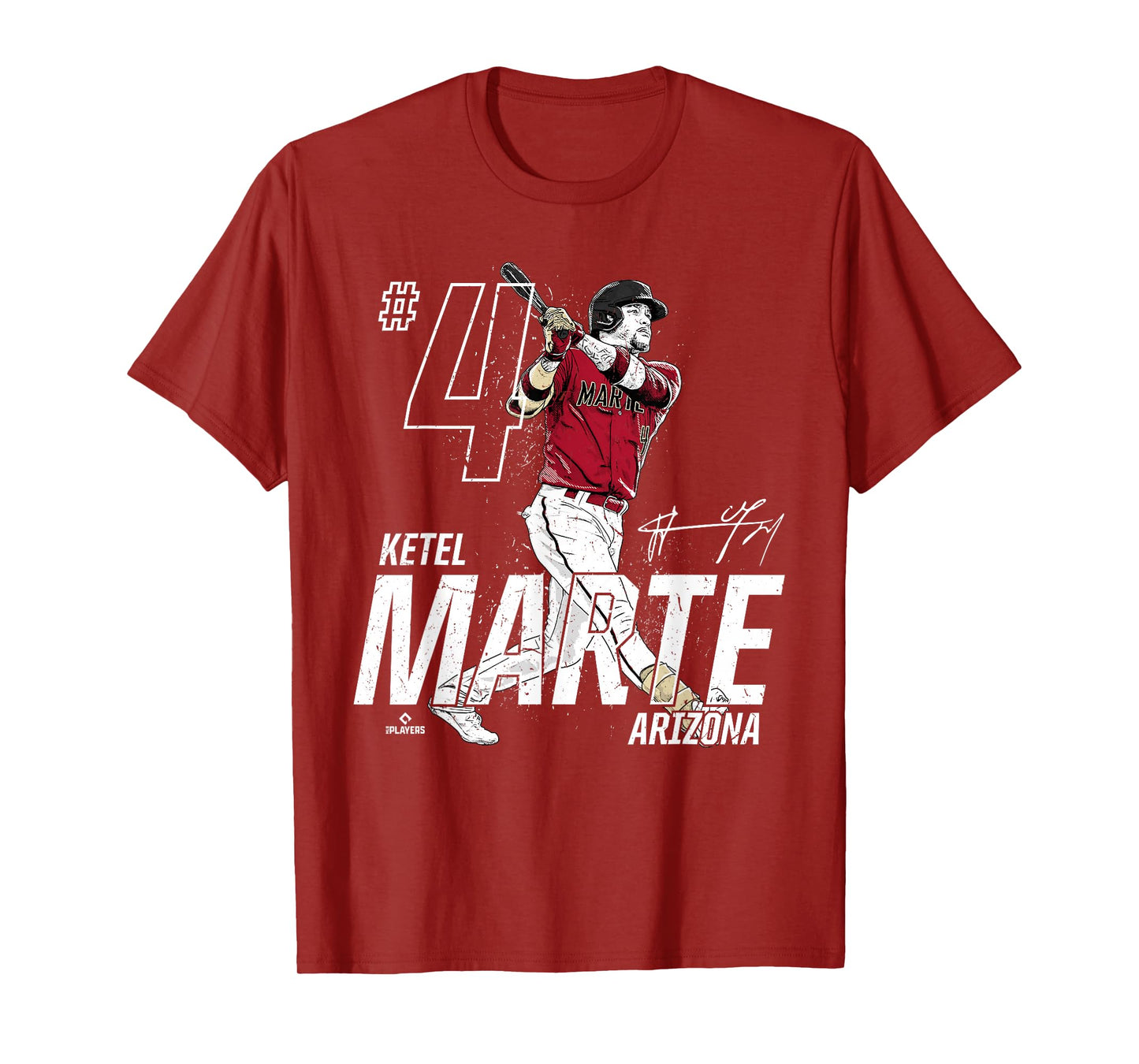Dynamic Pose Ketel Marte Arizona Baseball MLBPA T-Shirt