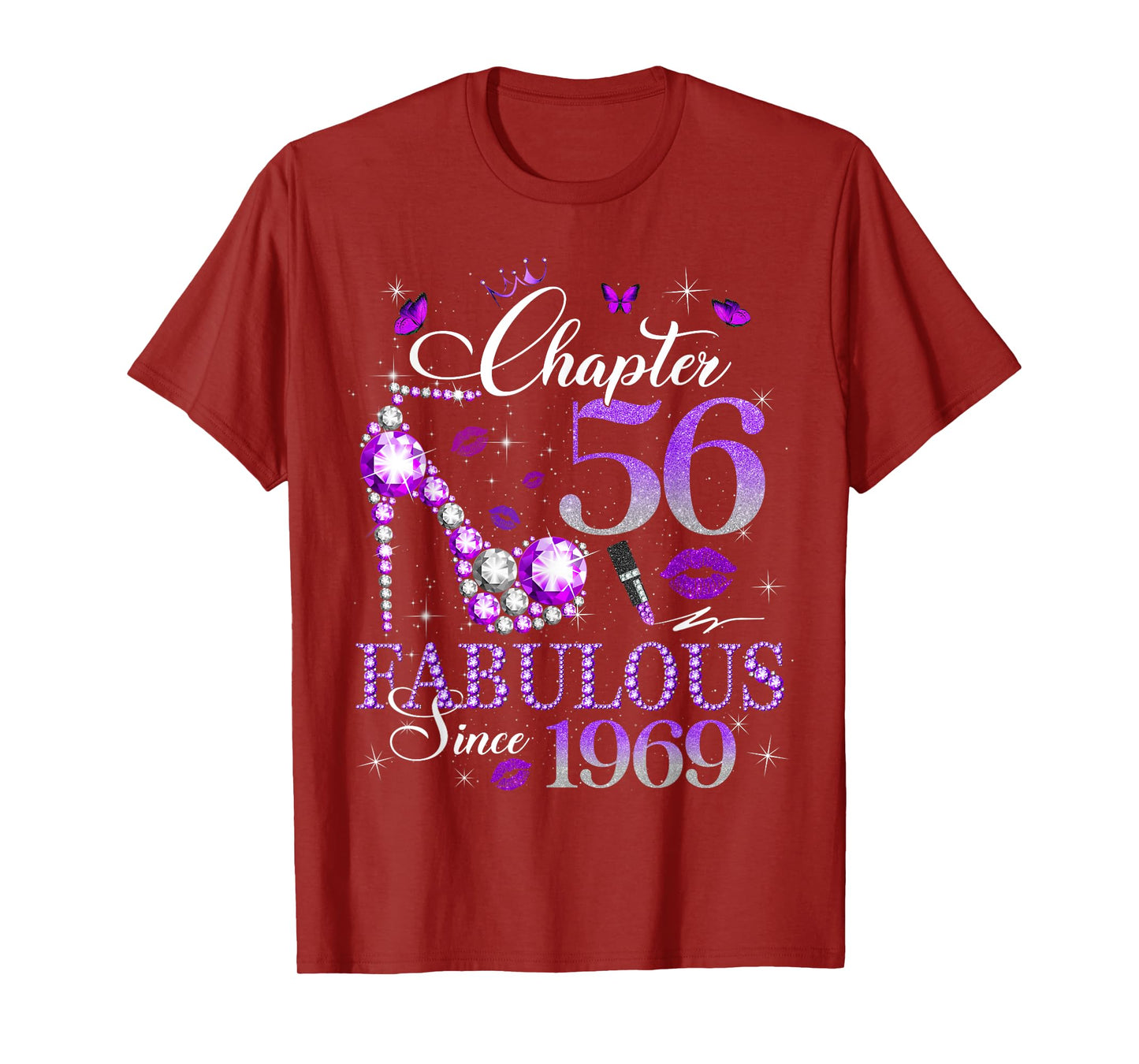Chapter 56 Fabulous Since 1969 56th Birthday Queen Diamond T-Shirt
