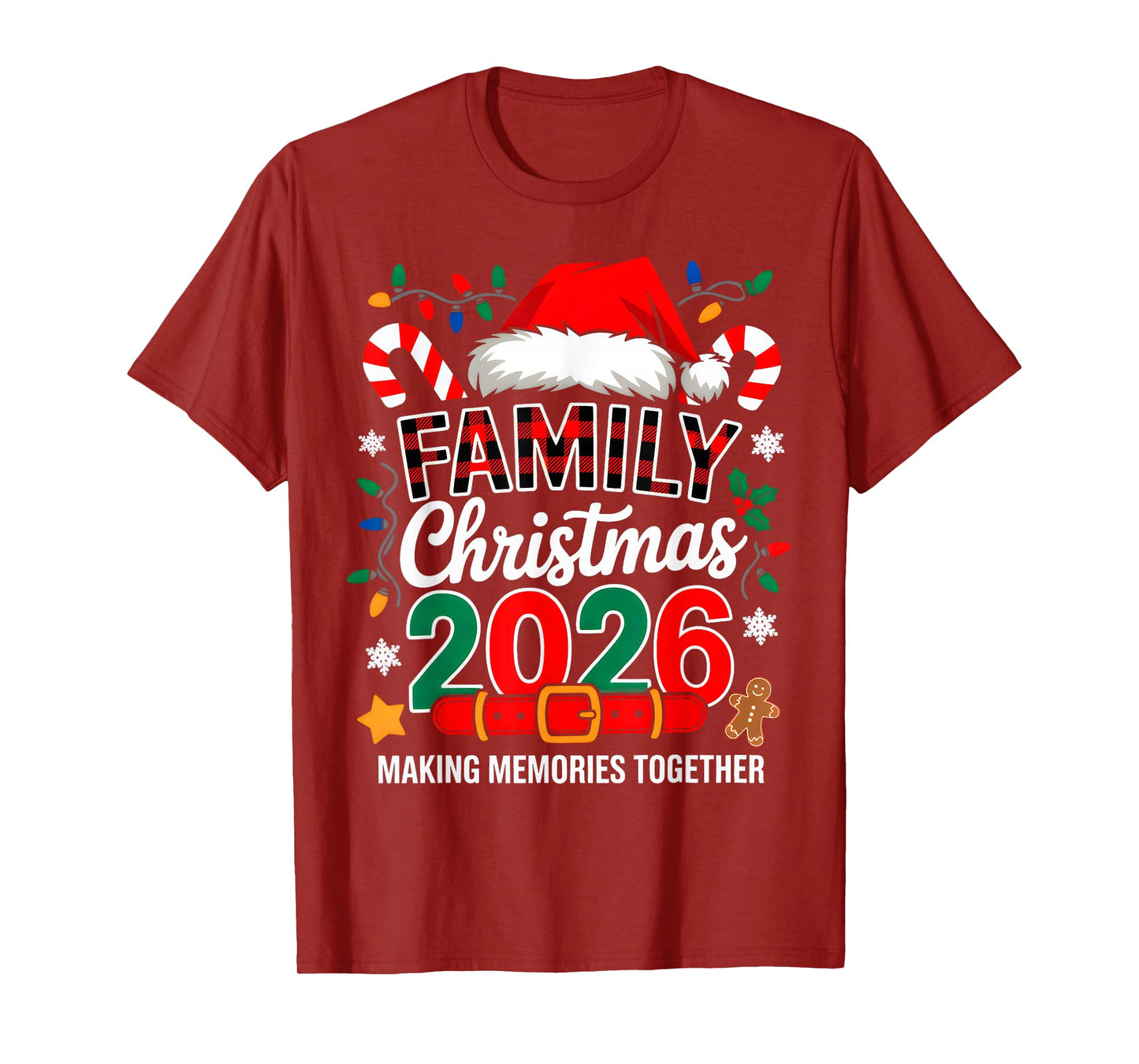 Family Christmas 2026 Matching Squad Santa Elf Funny Xmas T-Shirt