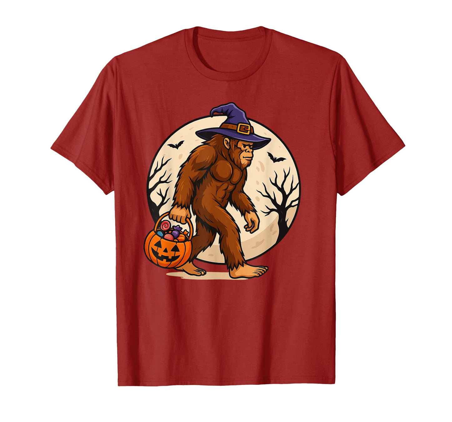 Bigfoot Trick or Treat Funny Halloween Sasquatch Costume T-Shirt