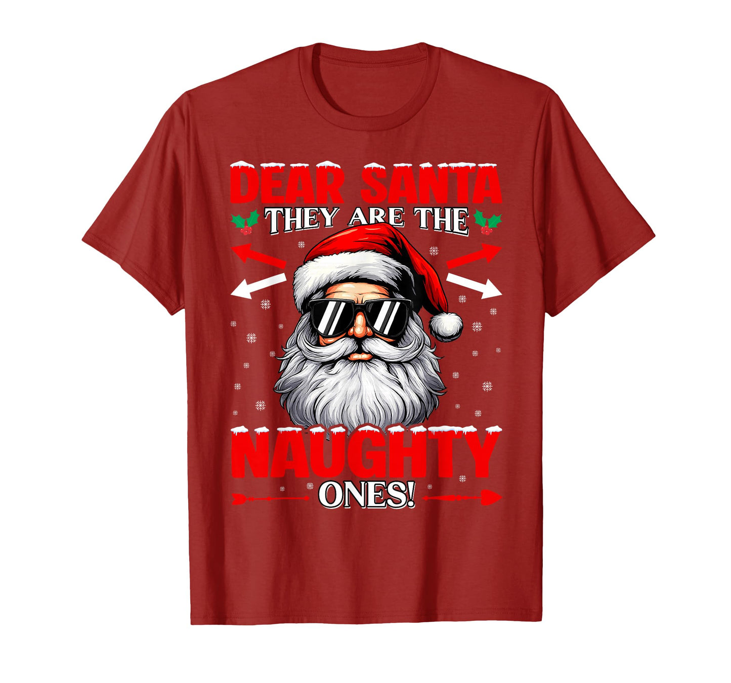 Dear Santa They are The Naughty One Christmas Xmas Men Boy T-Shirt