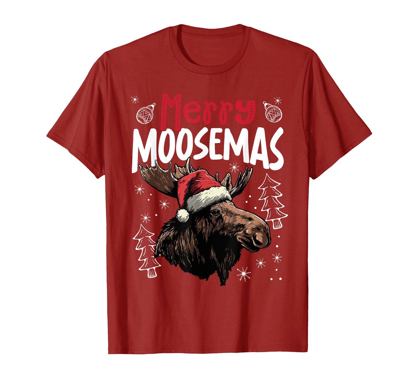 Merry Moosemas Funny Christmas Moose T-Shirt