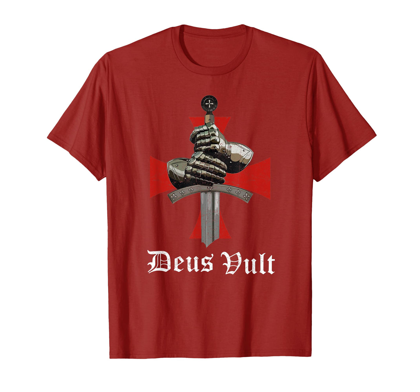 Christian Knight Templar Crusader Sword Armor Deus & Vult T-Shirt