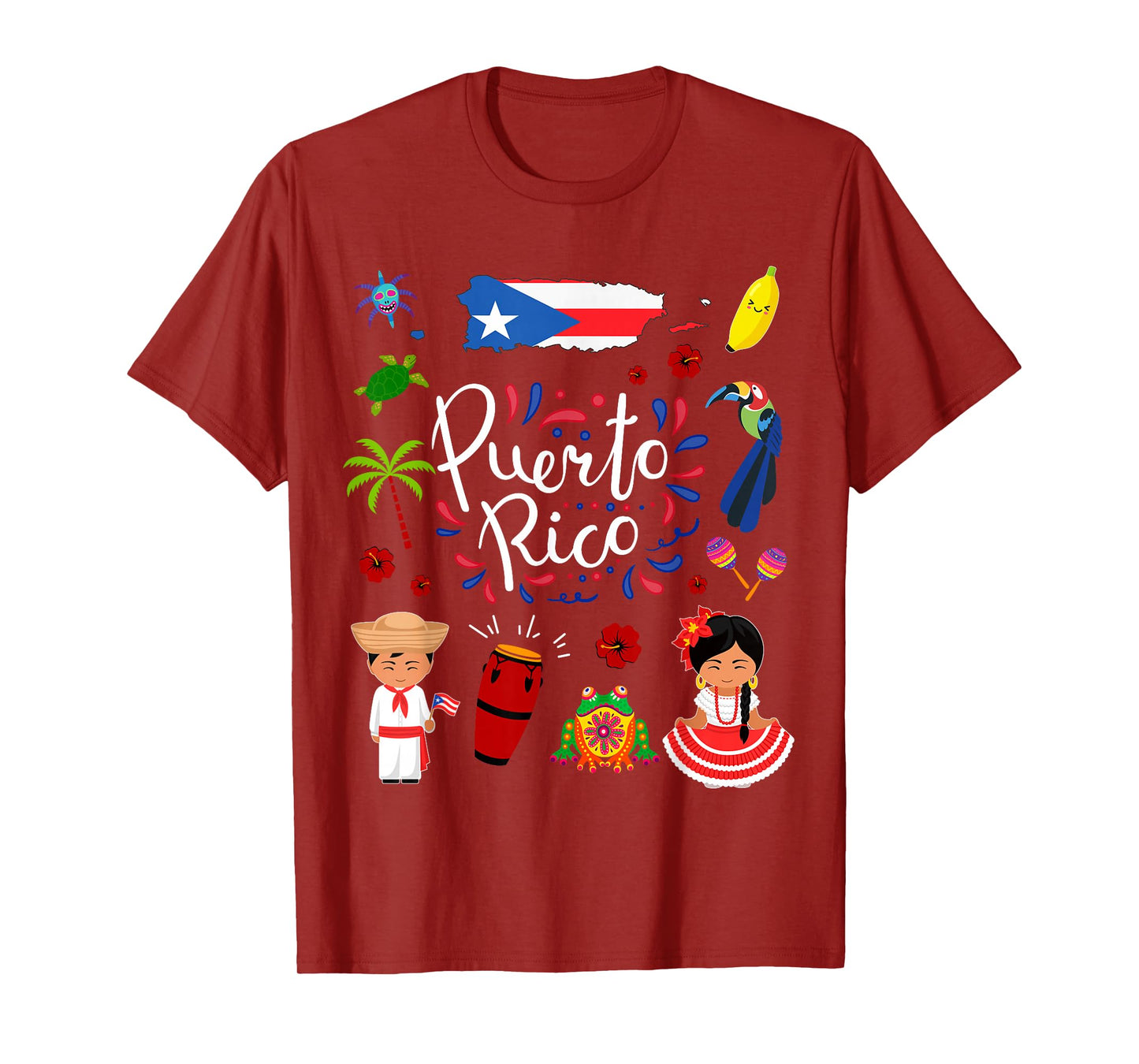 Puerto Rican Culture Outfit Idea Puerto Rico Flag kids T-Shirt