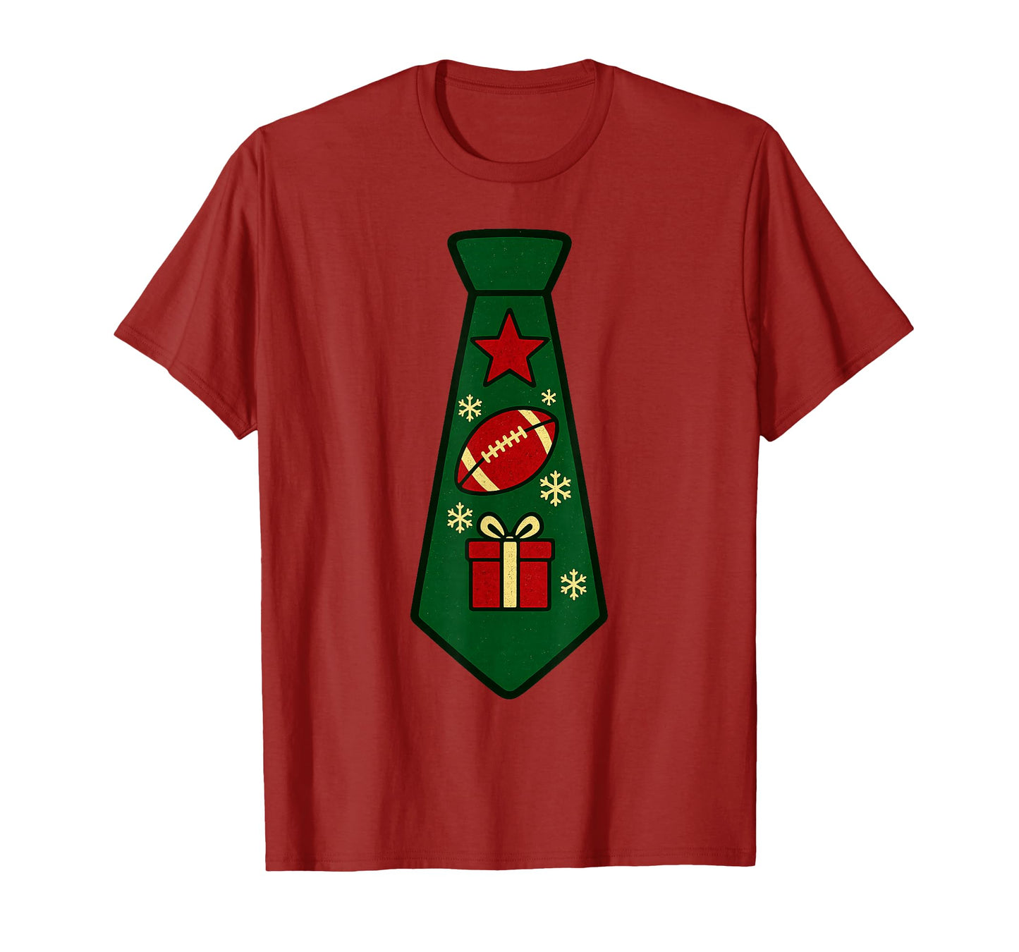 Santa Claus Playing American Football Xmas Holiday Christmas T-Shirt