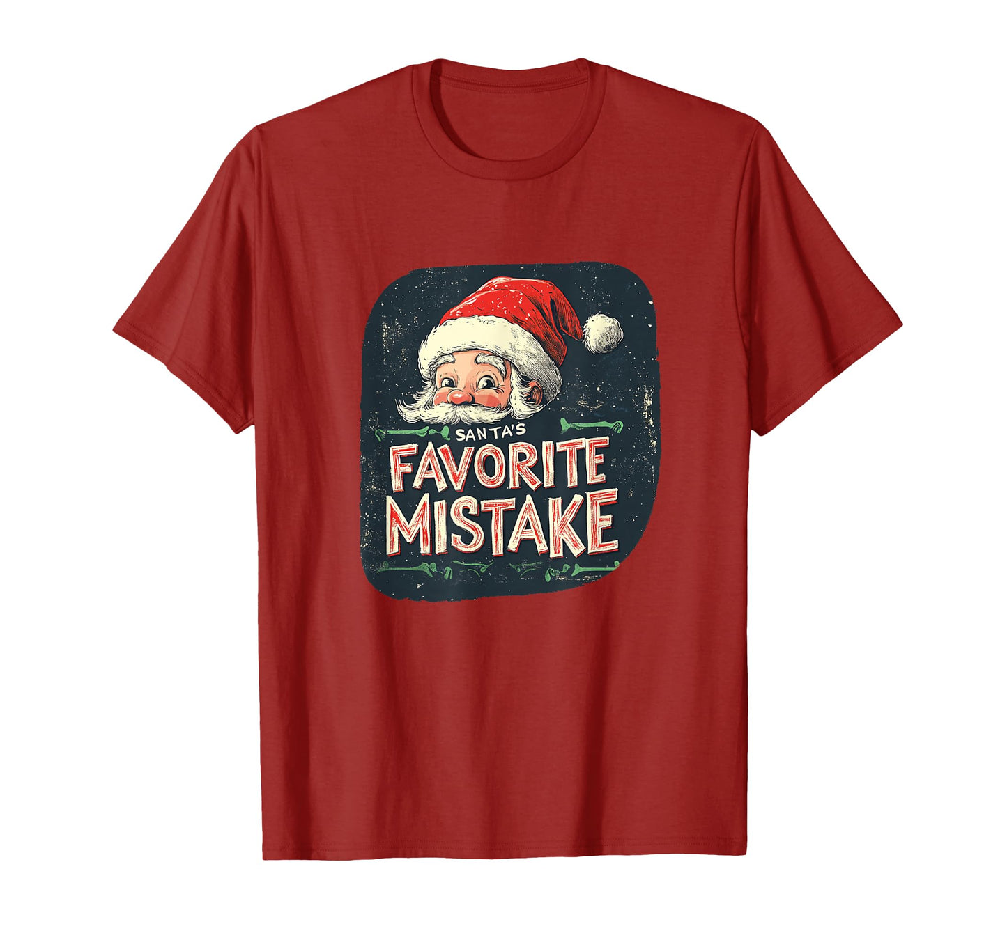 Festive Mistake Statement with Funny Santa Costume T-Shirt