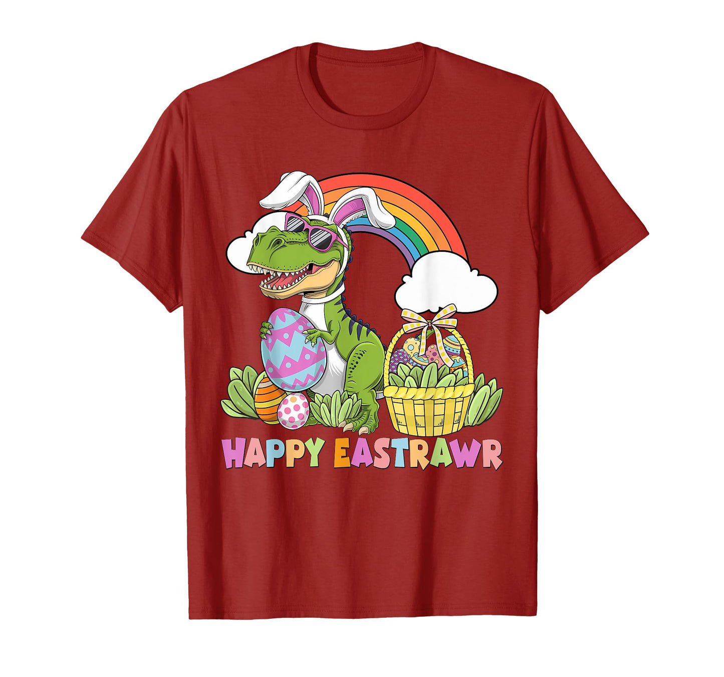 Happy Eastrawr With T-Rex Dinosaur For Toddler Easter T-Shirt