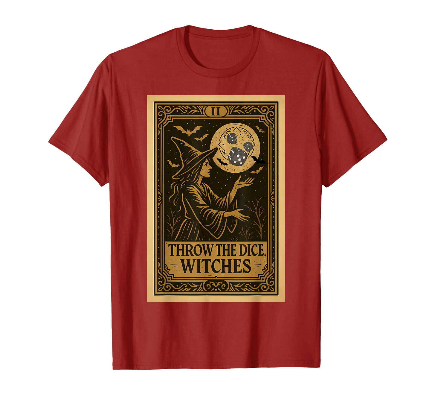 Throw The Dice Witches for Women Bunco Halloween Party T-Shirt