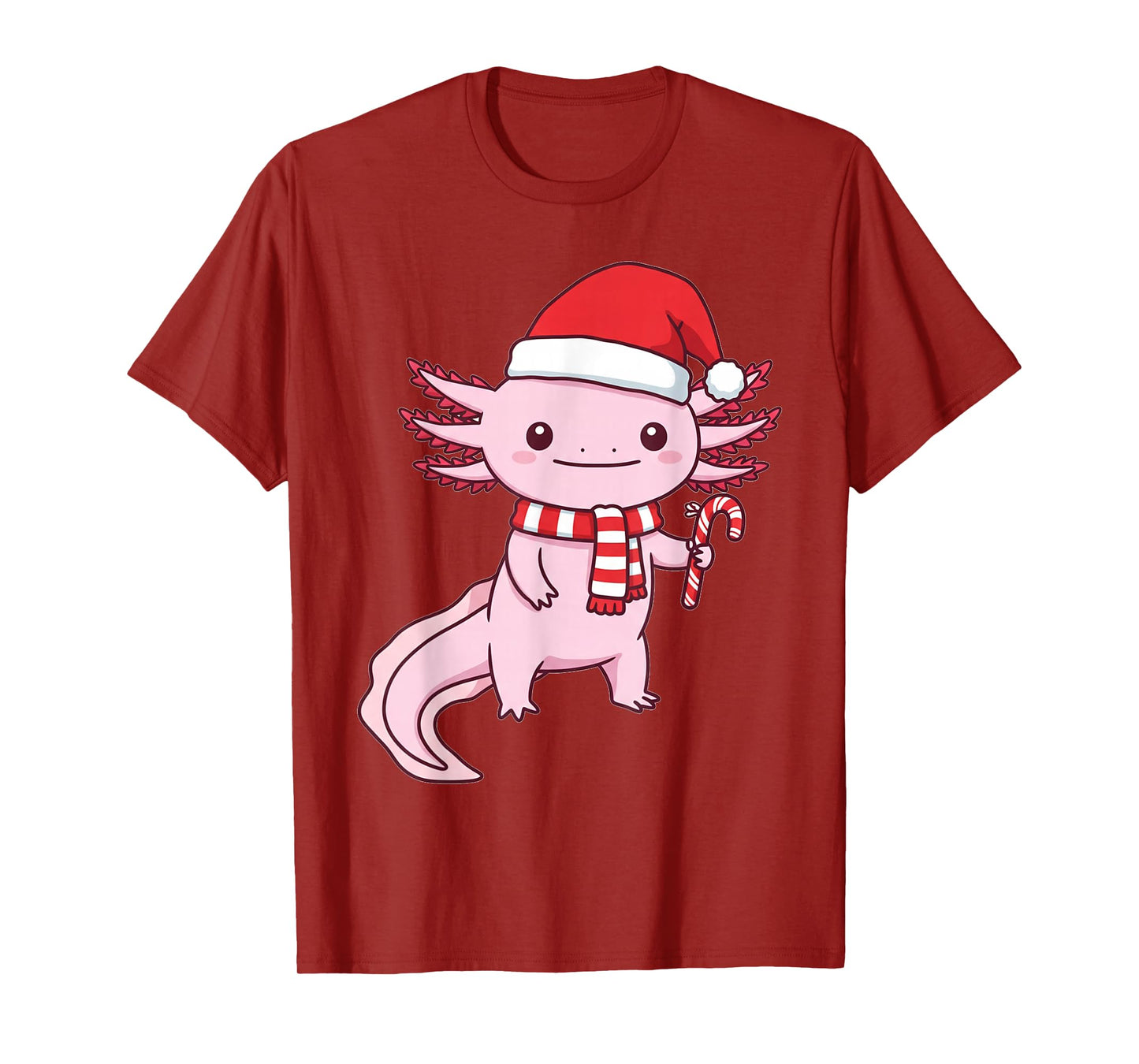 Festive Axolotl Christmas Cheer Holiday T-Shirt