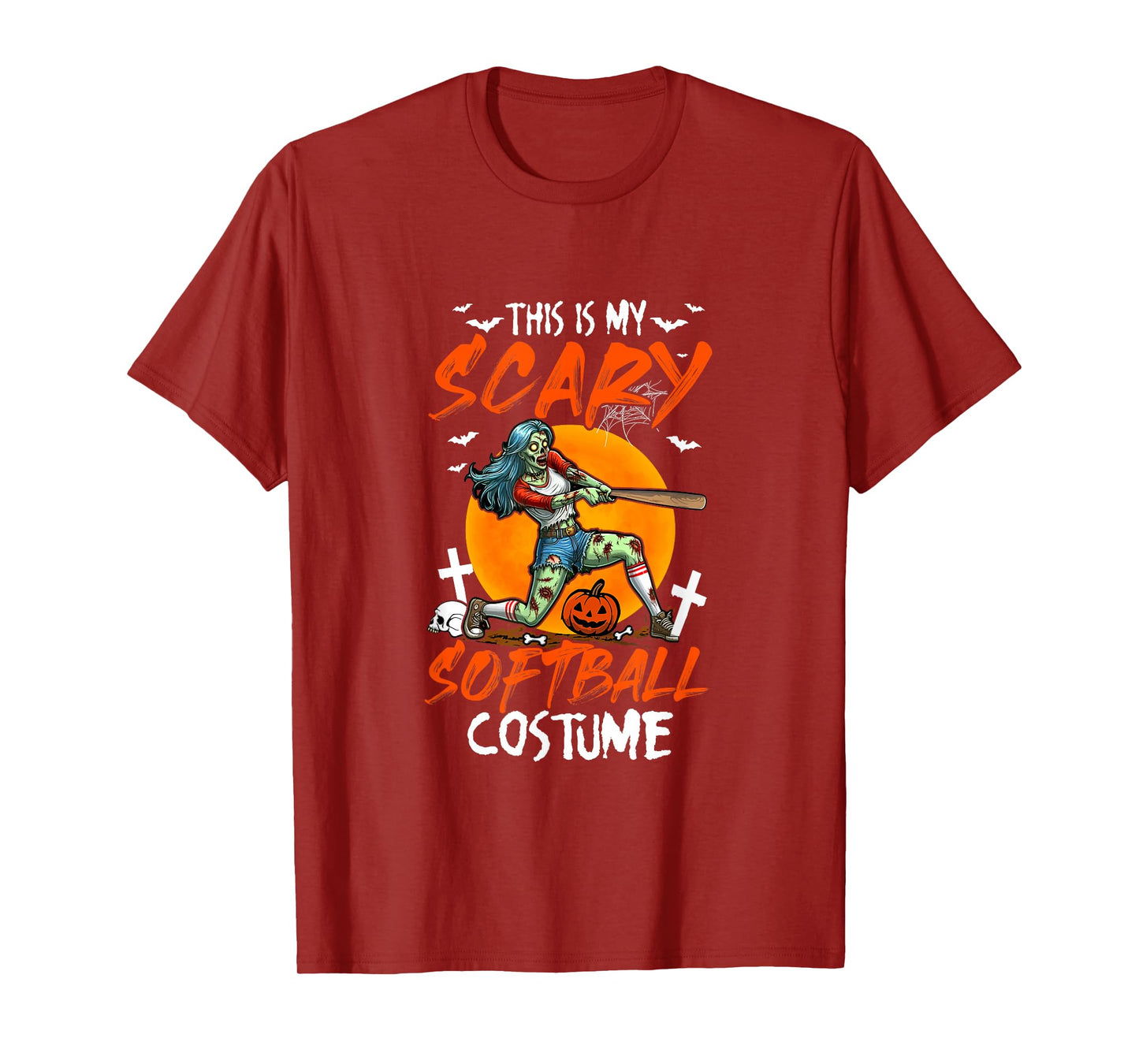 My Scary Softball Costume Halloween Player Matching Team T-Shirt
