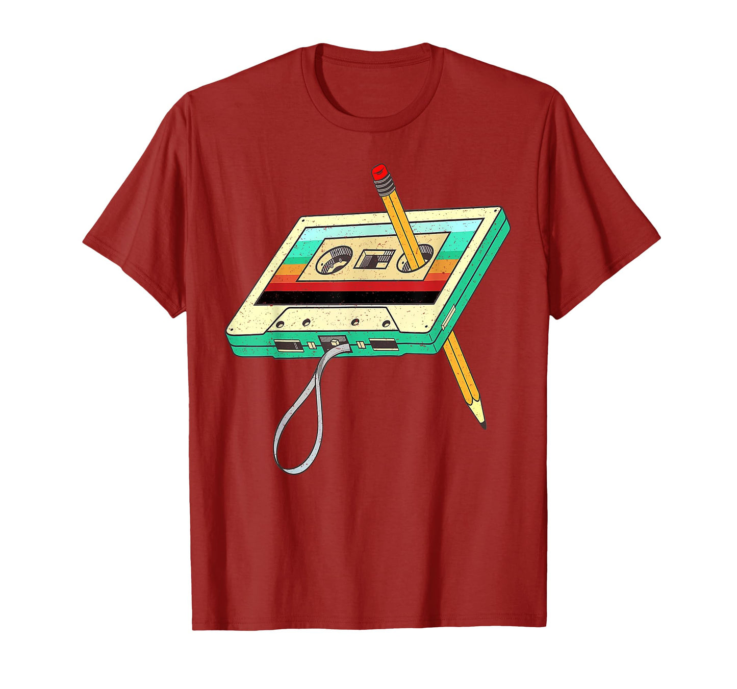 80s Cassette Tape Pencil 1980s Retro Vintage Throwback Music T-Shirt