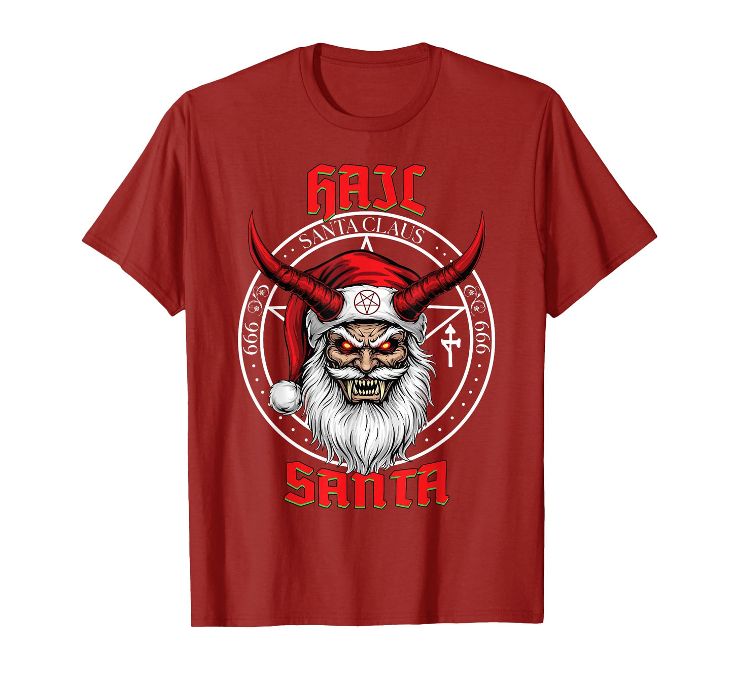 Hail Santa Krampus Pagan Solstice Gothic Anti Christmas T-Shirt