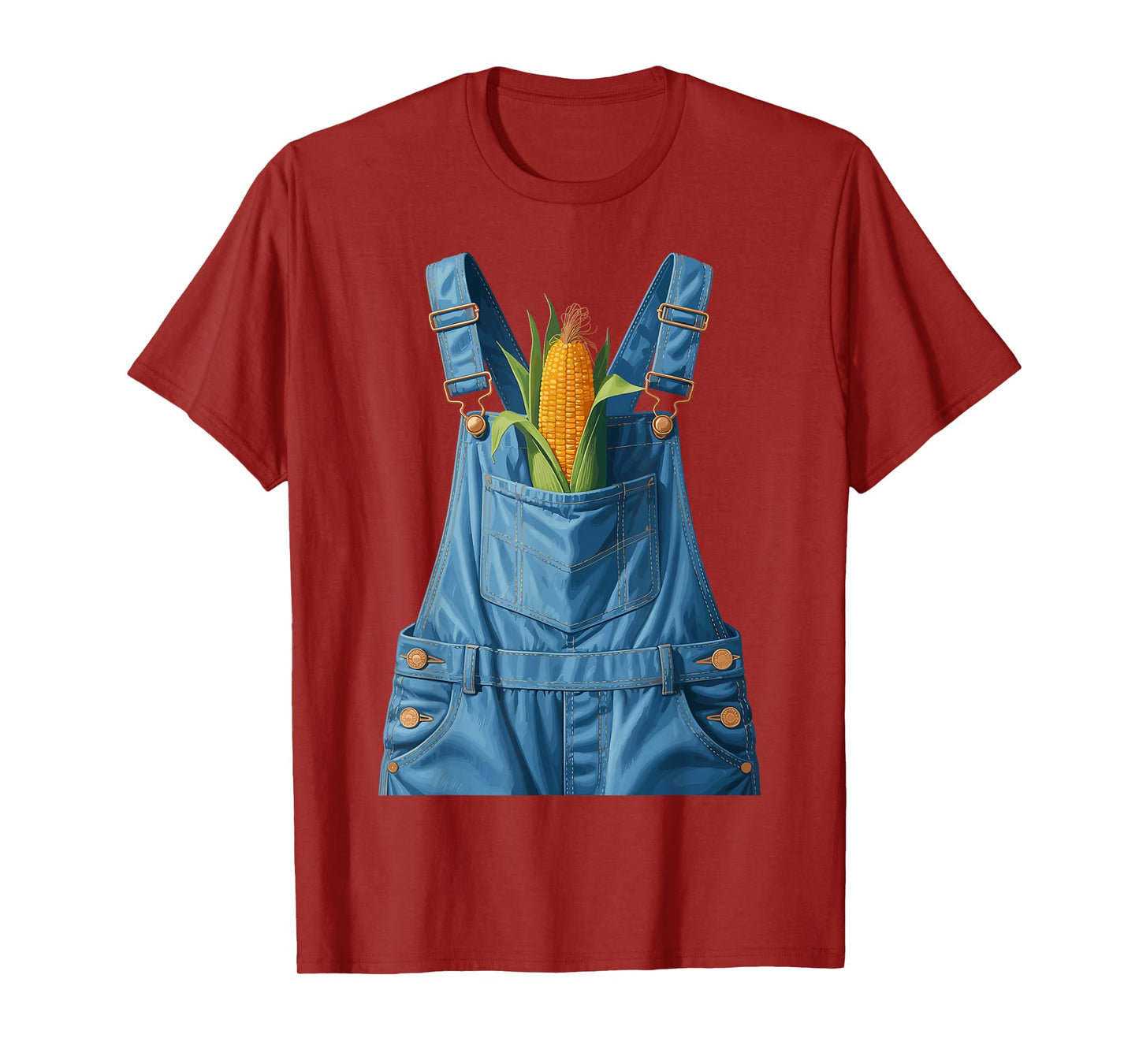 Halloween Overalls Corn Farm Costume Farmer Kids Men Women T-Shirt