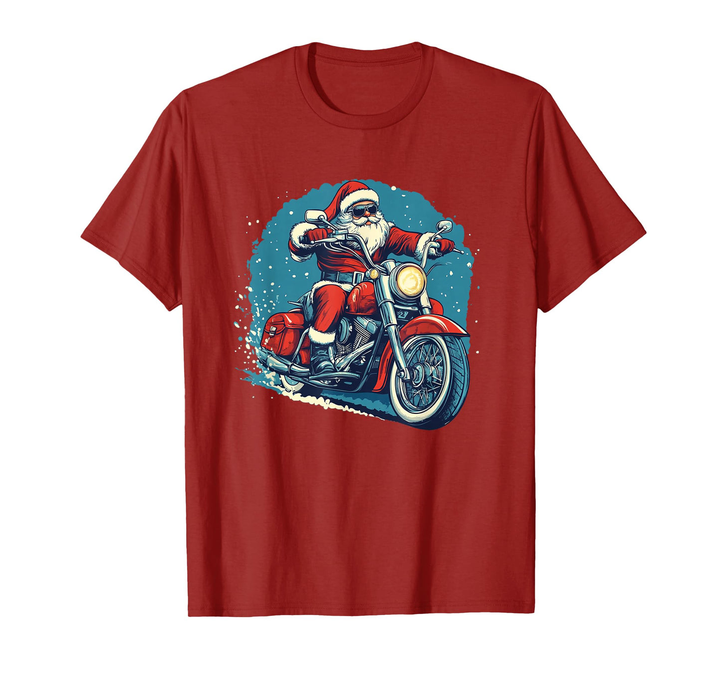 Fun Santa Claus Bringing Festive Vibes on a Motorcycle T-Shirt
