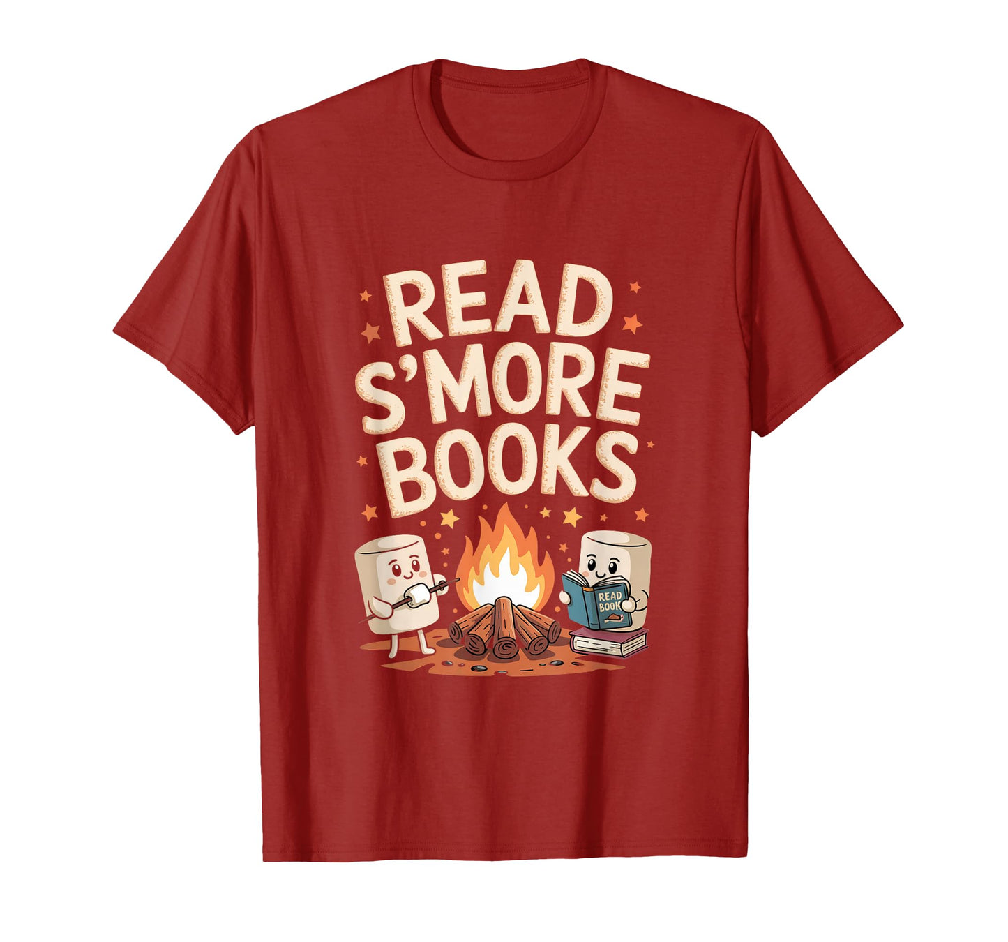 Read S'more Books Camping Outdoors Travel Campfire Smores T-Shirt
