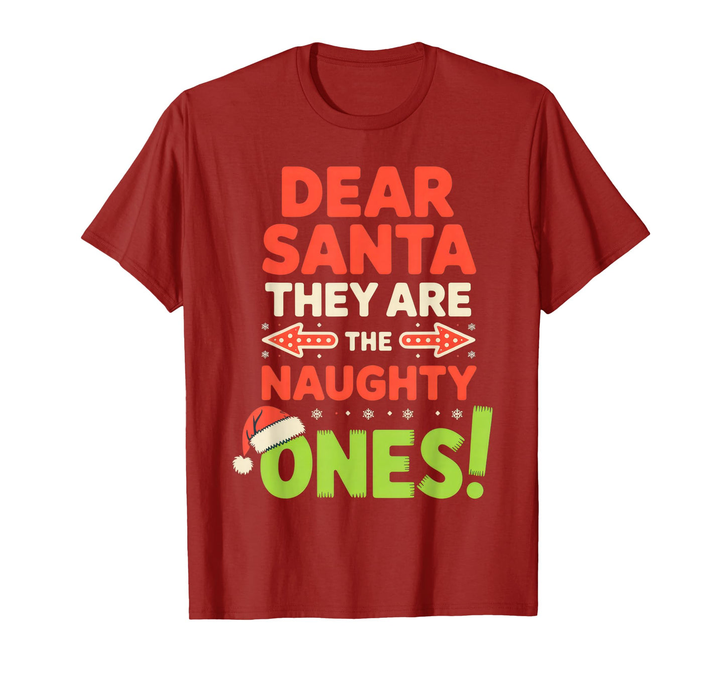 Dear Santa They are The Naughty Ones Kids Christmas Fun T-Shirt