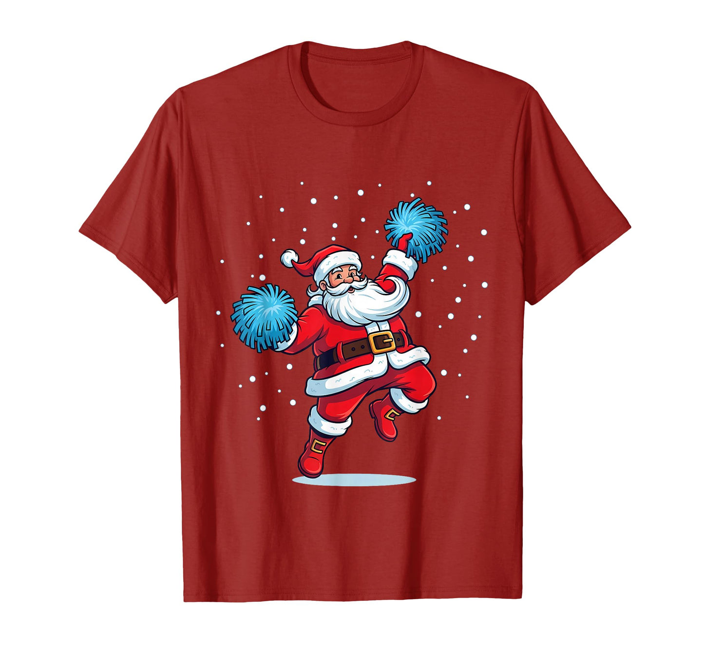 Cheerleading Christmas Cheering Santa Claus Cheer T-Shirt