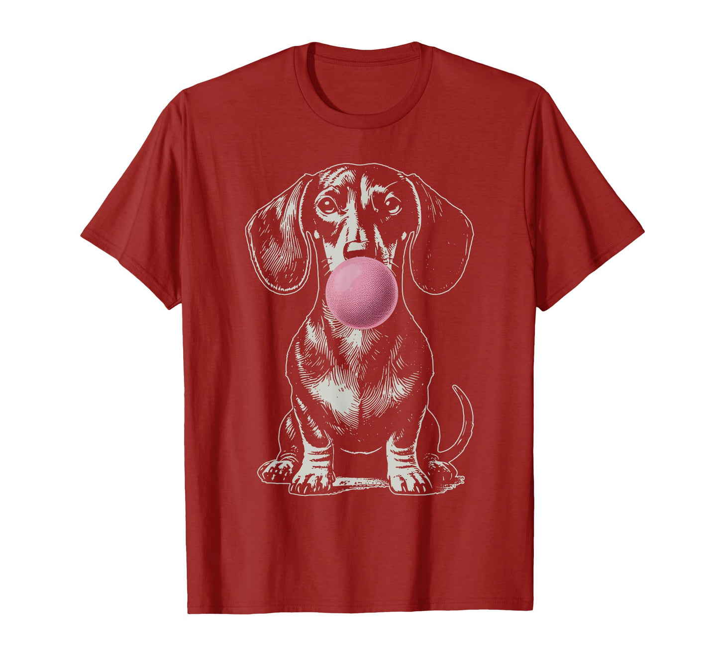 Vintage Dachshund Blowing Bubble Wiener Dog Dad Mom Owner T-Shirt for Men Women Kids