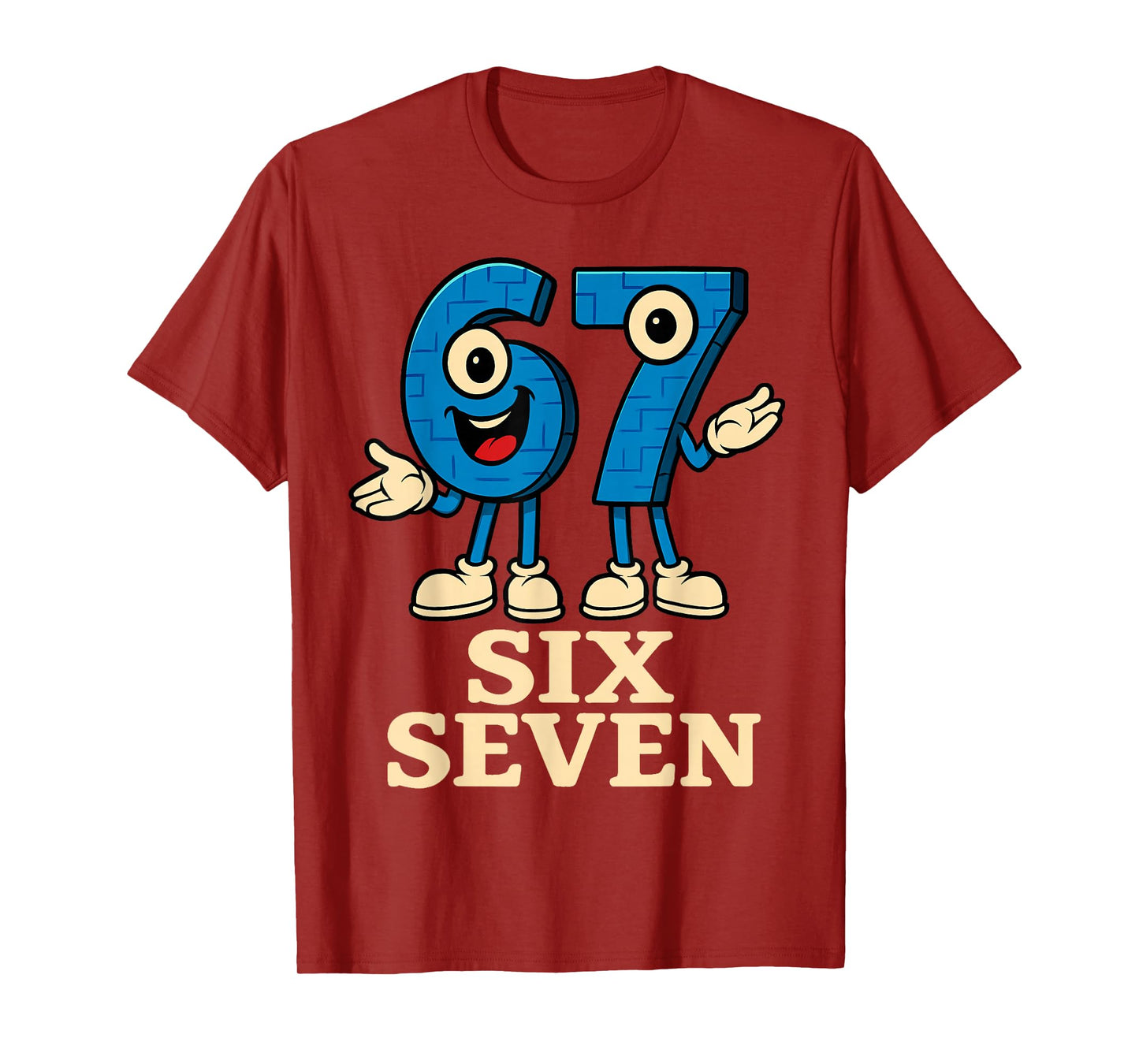 67 Six Seven 6-7 - Funny Italian Brainrot Kids Gaming Meme T-Shirt