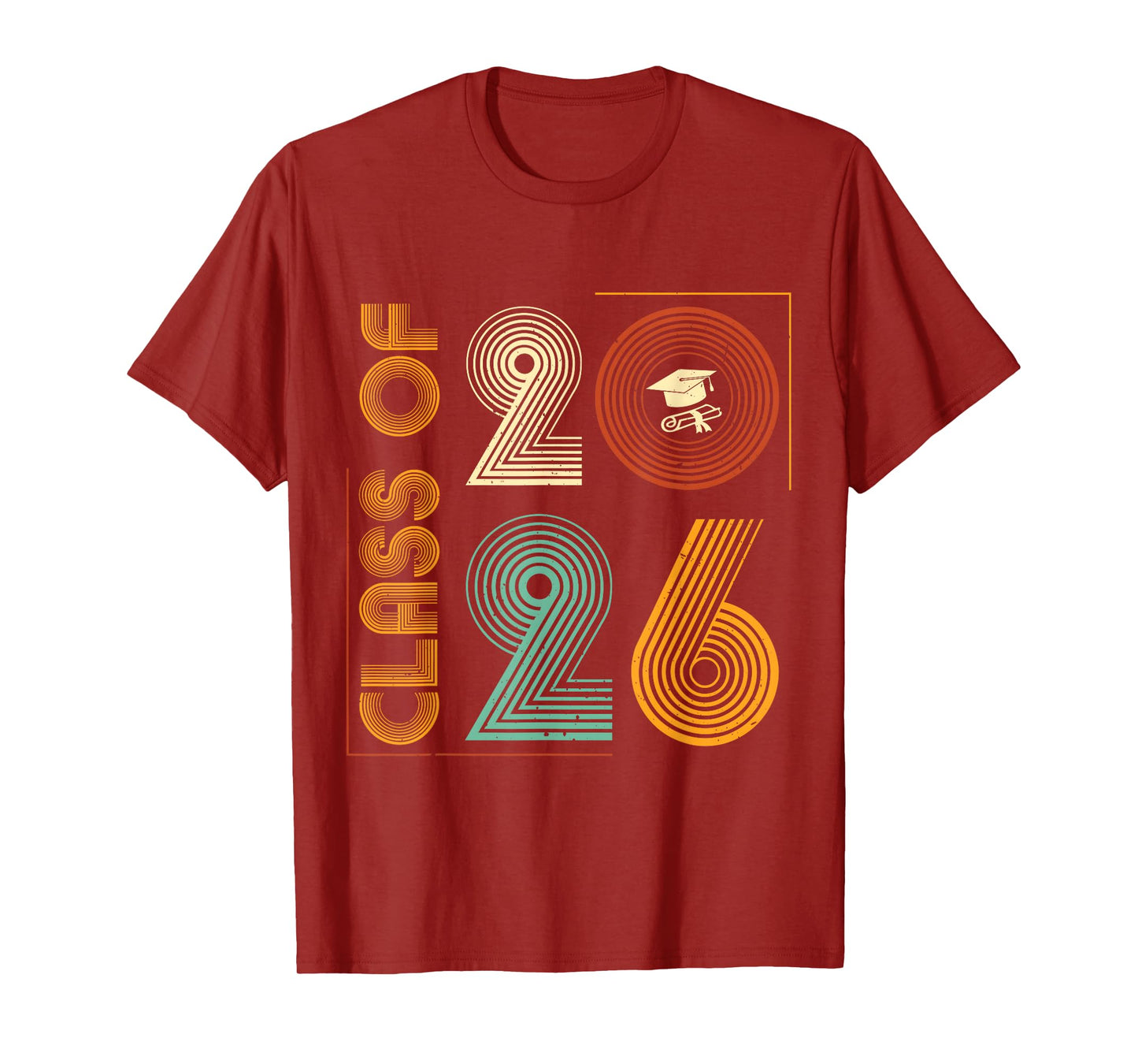 Funny Class of 2026 Senior Graduation Retro Vintage T-Shirt