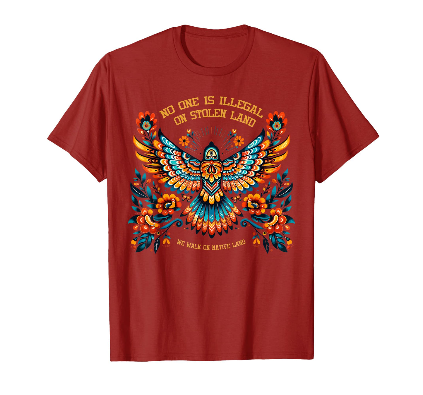 No One is Illegal on Stolen Land Walk On Native Land Vintage T-Shirt