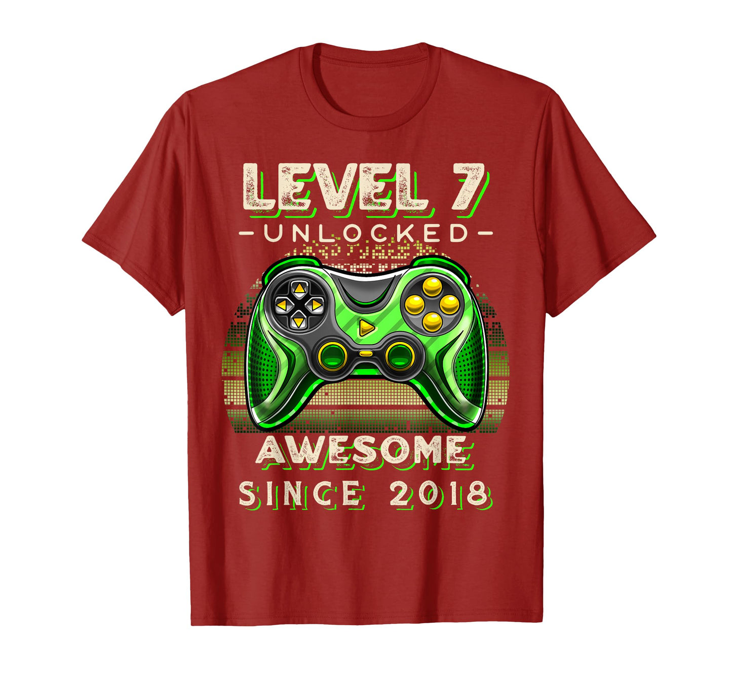 7th Birthday Boy Level 7 Gamer 7 Year Video Game Party T-Shirt