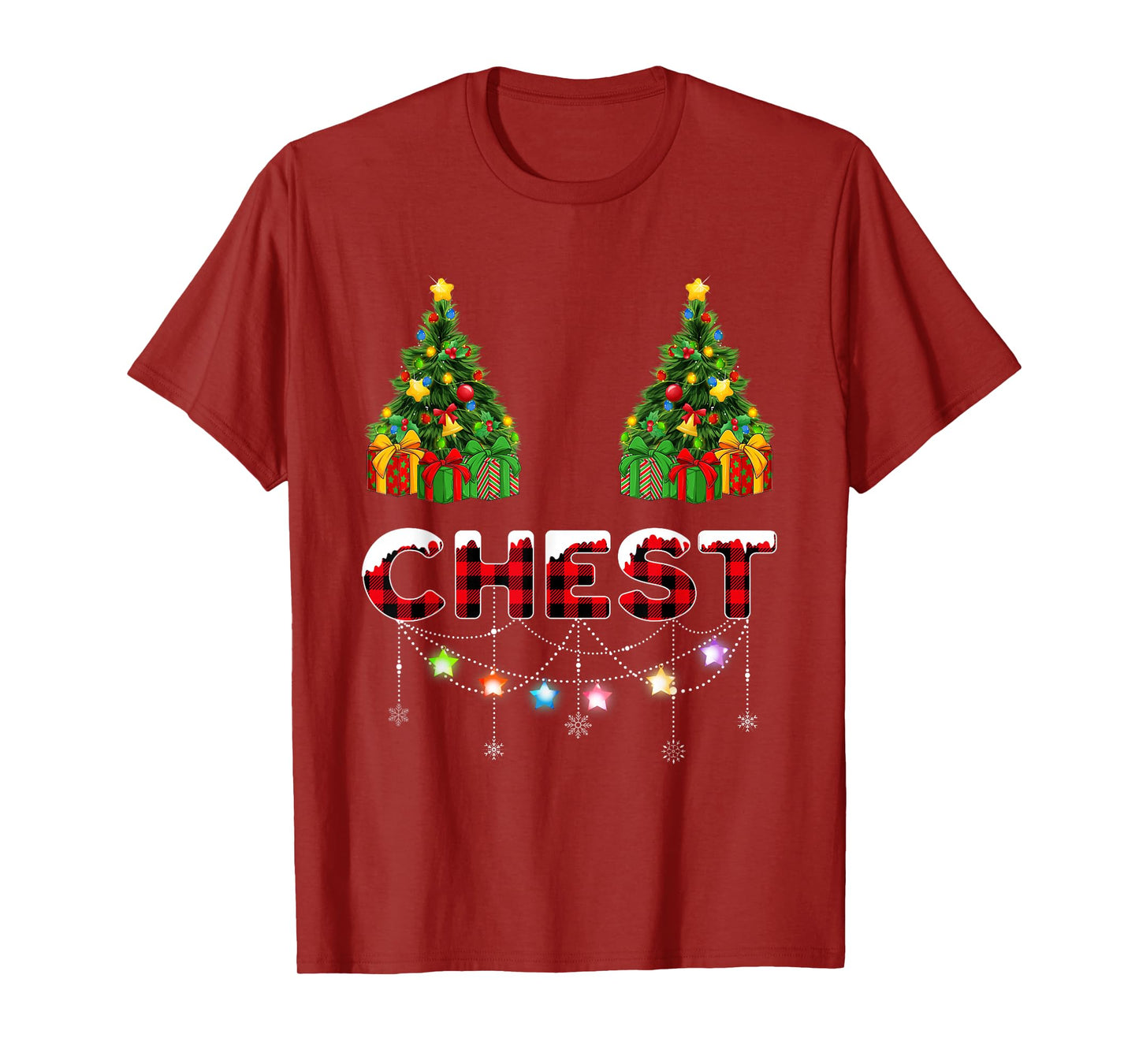 Chest Nuts Christmas Lights Matching Family Couples Xmas T-Shirt