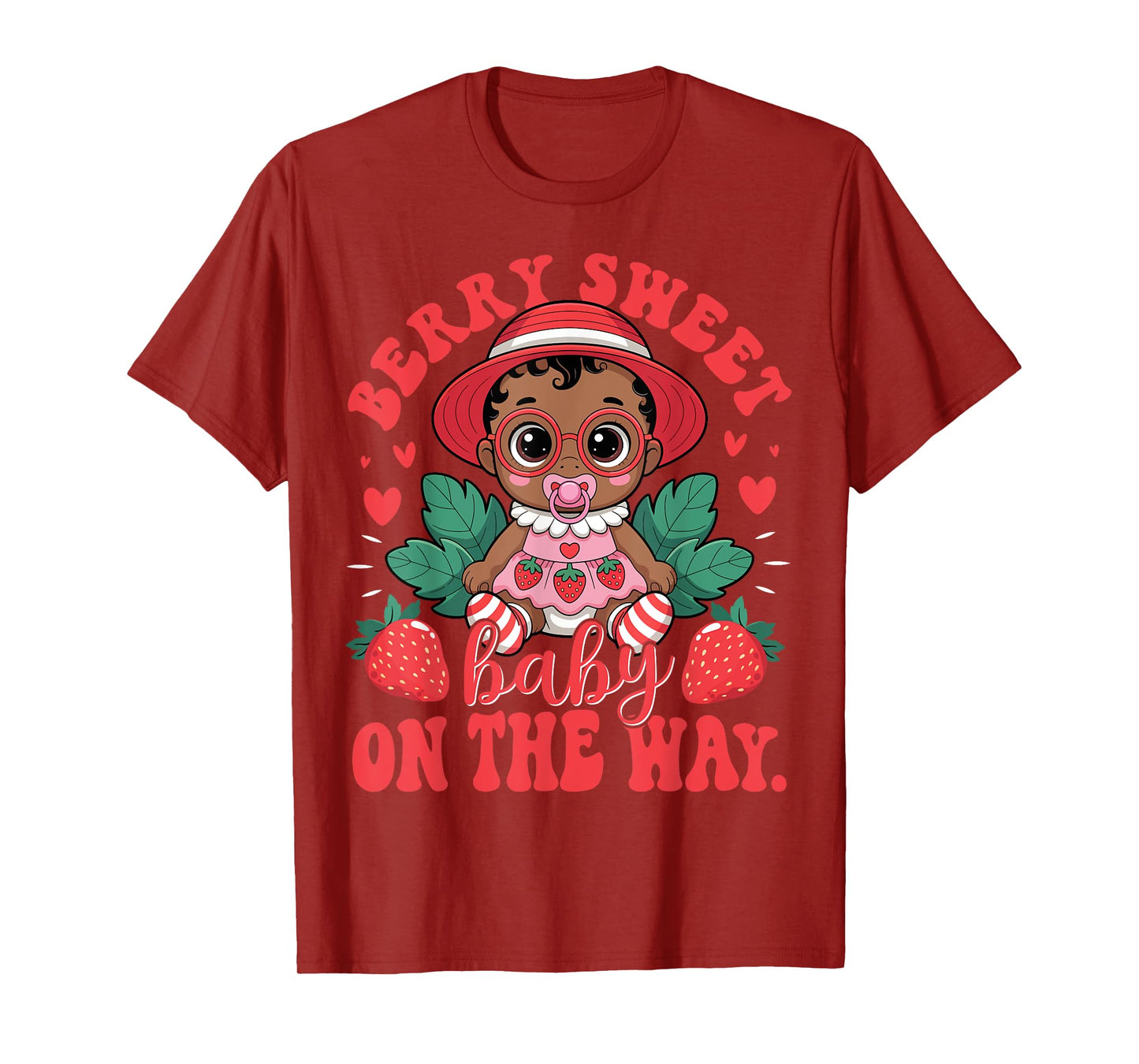 Cute Little Black Baby Shower Girl Sweet Berry Baby T-Shirt