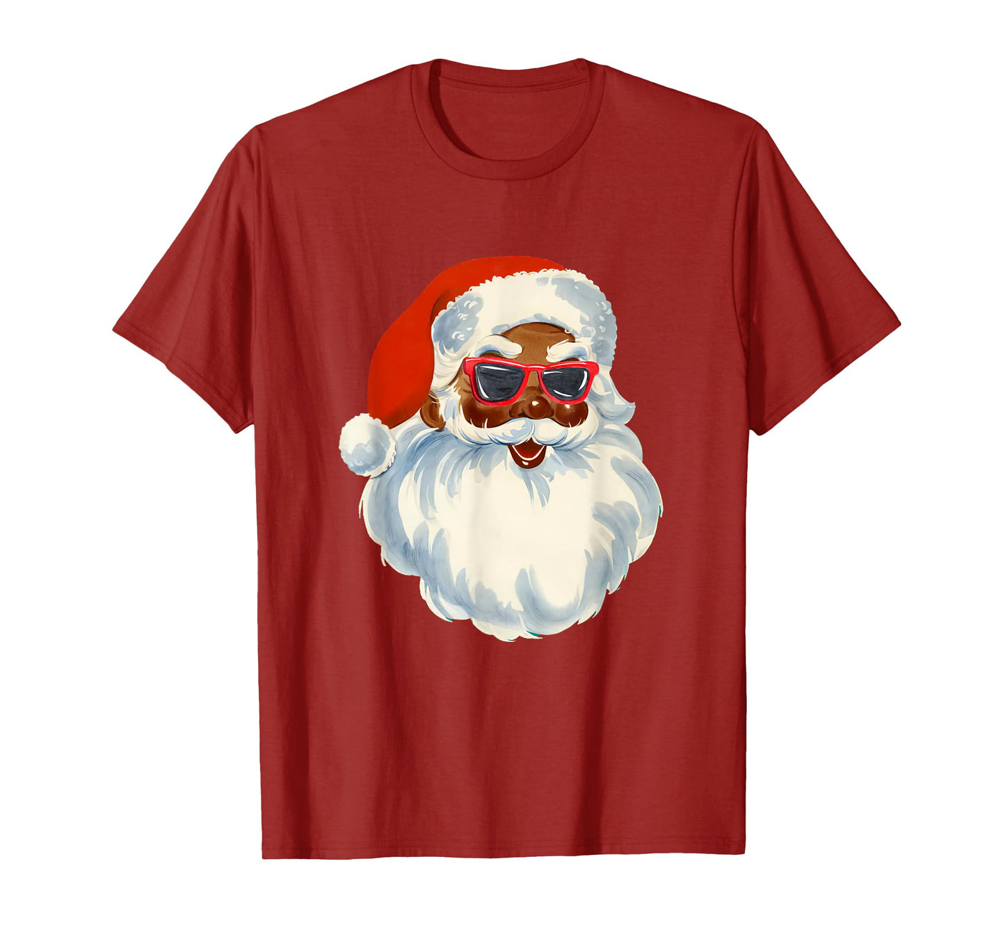 Funny Santa Face Christmas Family Matching Pajamas Women Men T-Shirt