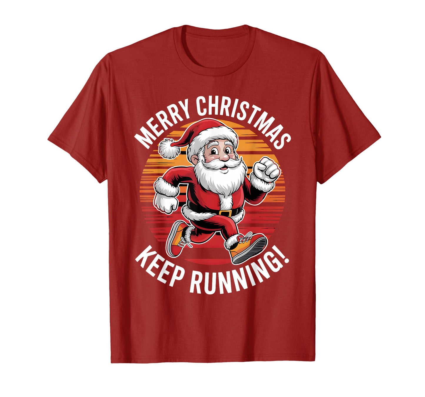 Funny Father Christmas Runner Santa Run Dash Costume Xmas T-Shirt