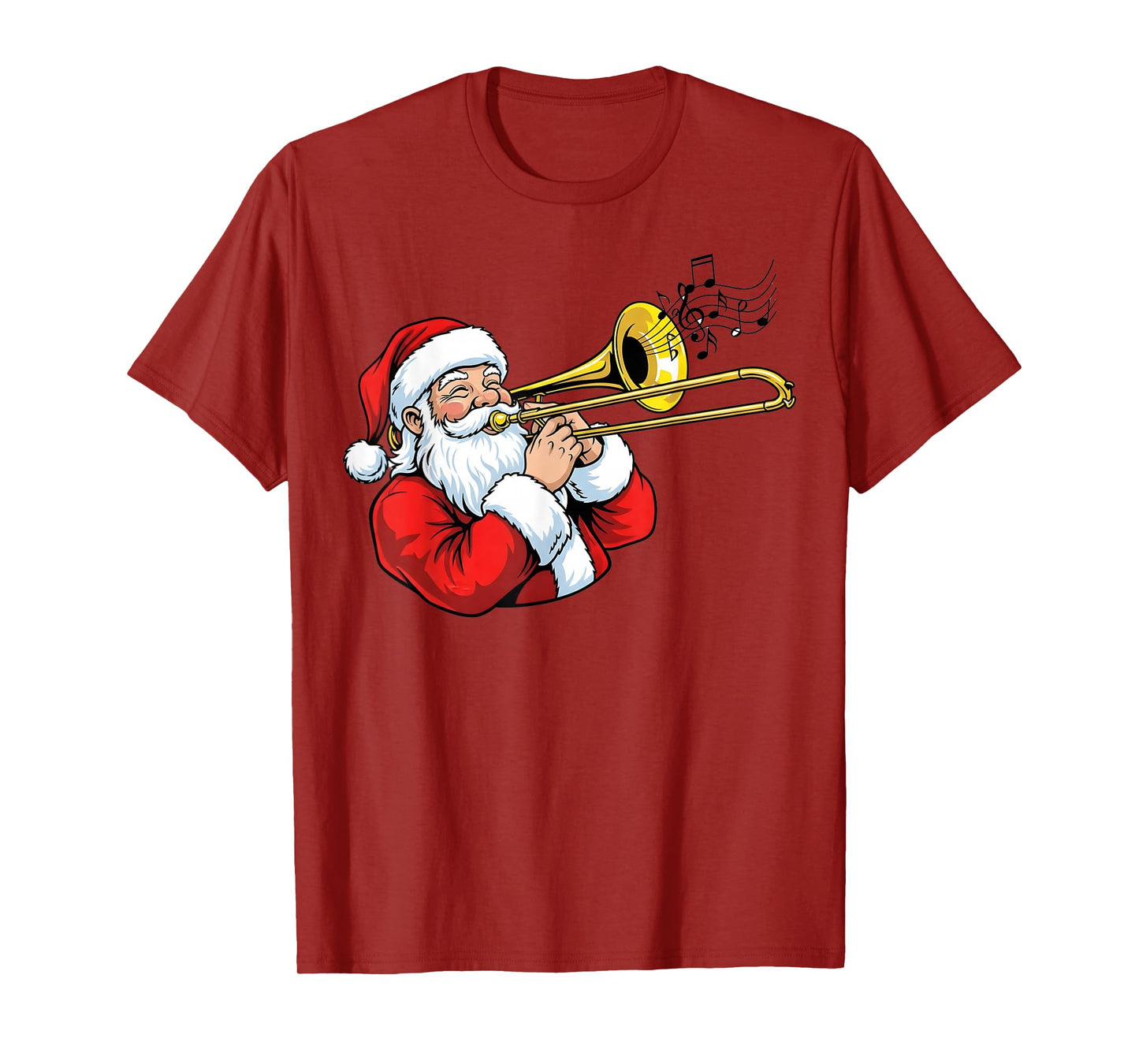 Trombone Player Christmas Santa Xmas Boys Girls Men Women T-Shirt
