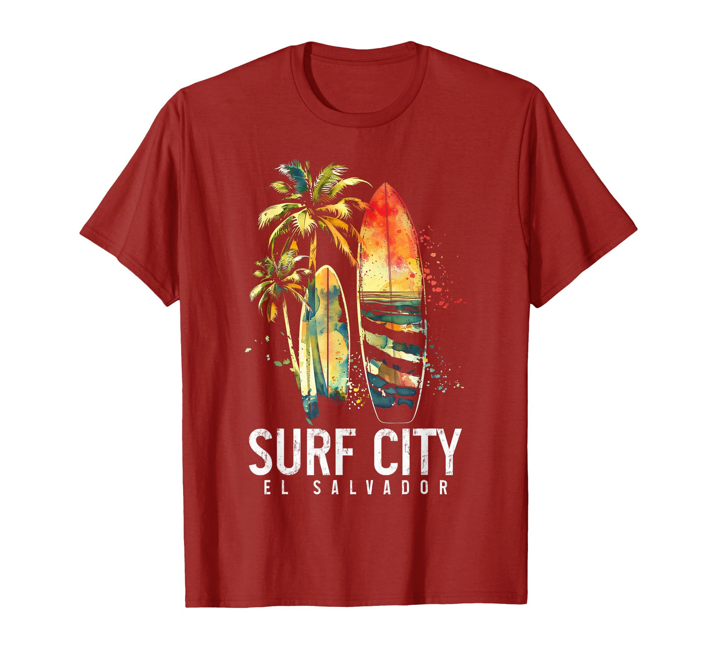 Surf City El Salvador Vintage Surfer T-Shirt