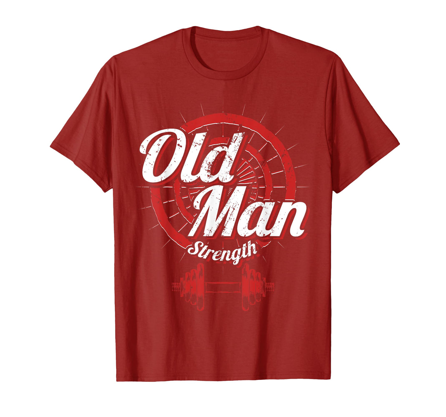 Old Man Strength Fitness Workout Gym Lover Body Building T-Shirt
