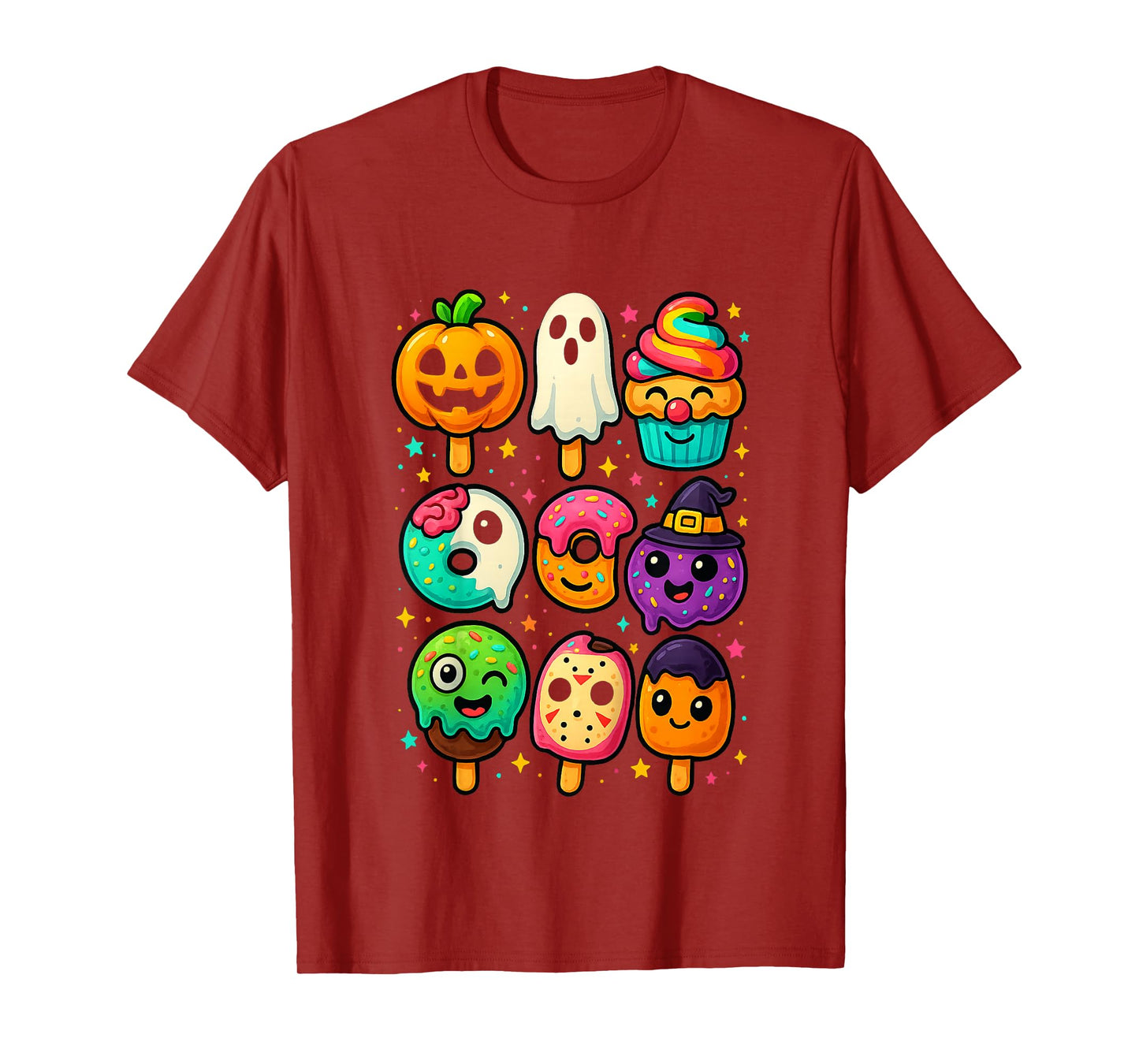 Funny Horror Ice Cream Pops Summerween Halloween Candy Kids T-Shirt