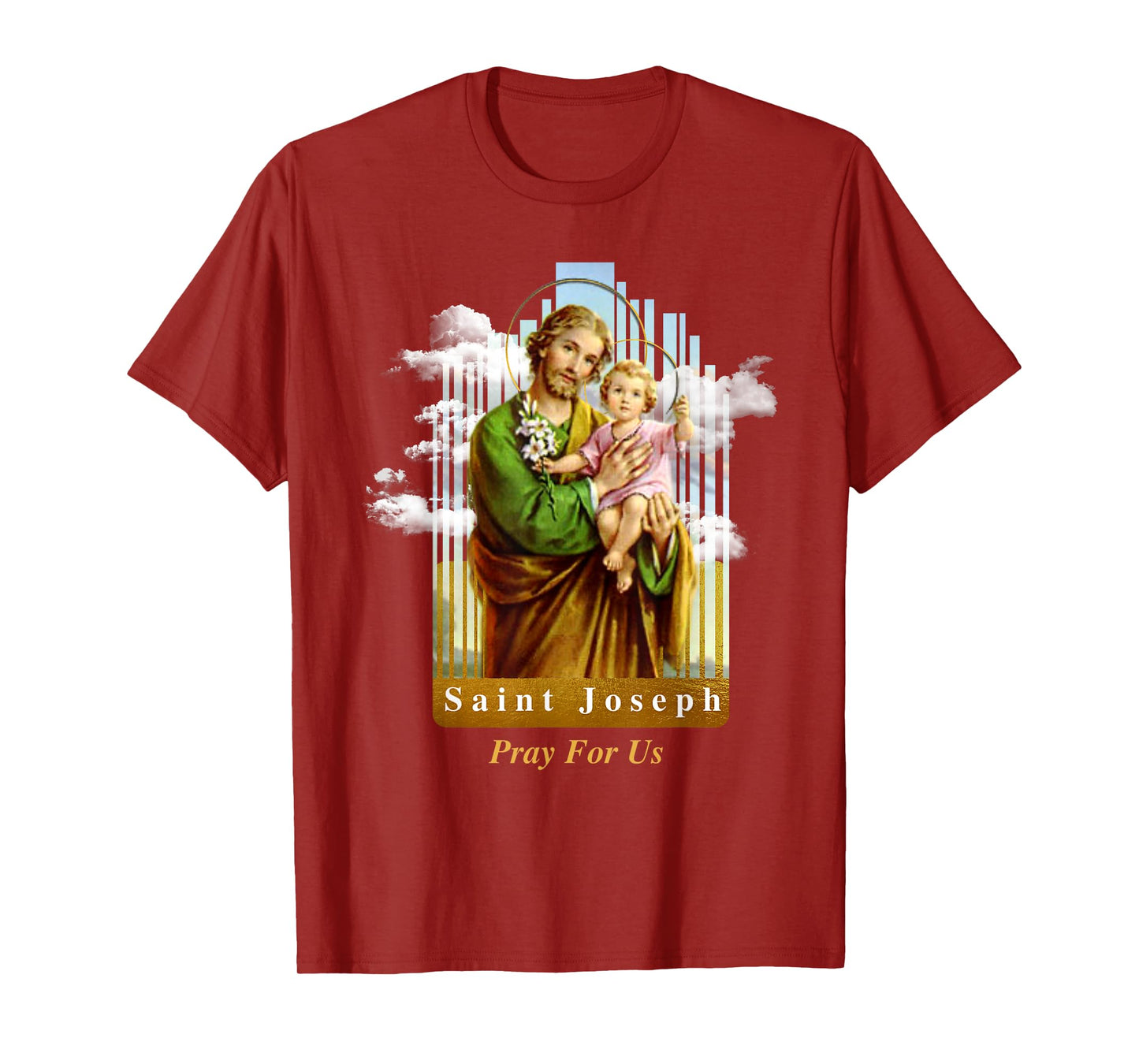 Saint Joseph Catholic Church St. Joseph With Infant Jesus T-Shirt
