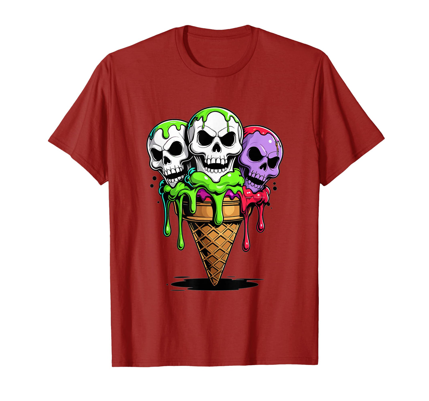 Flavor Skulls Ice Cream Cone T-Shirt