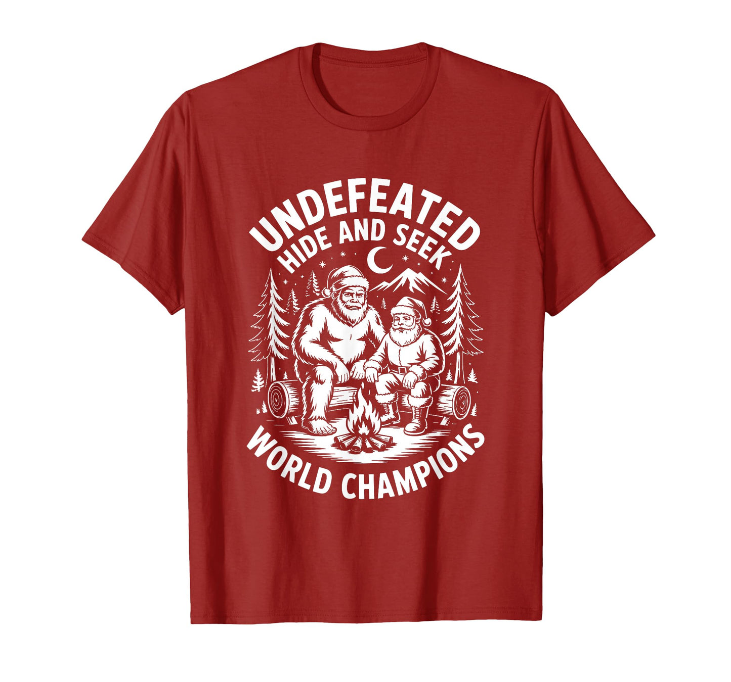 Undefeated Hide & Seek Champions Bigfoot Santa T-Shirt