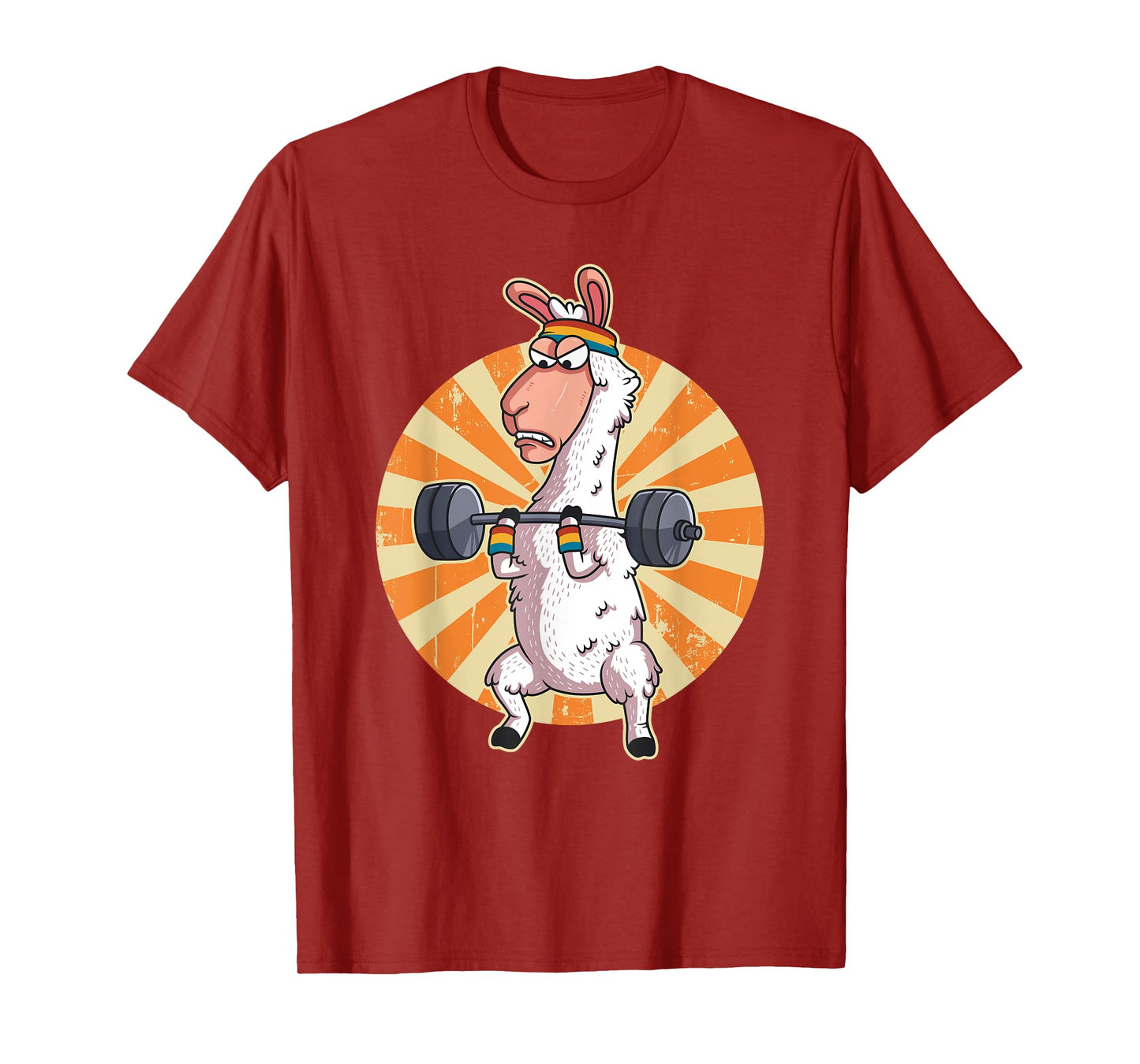 Weightlifting Llama Alpaca Gym Training Workout Gift T-Shirt