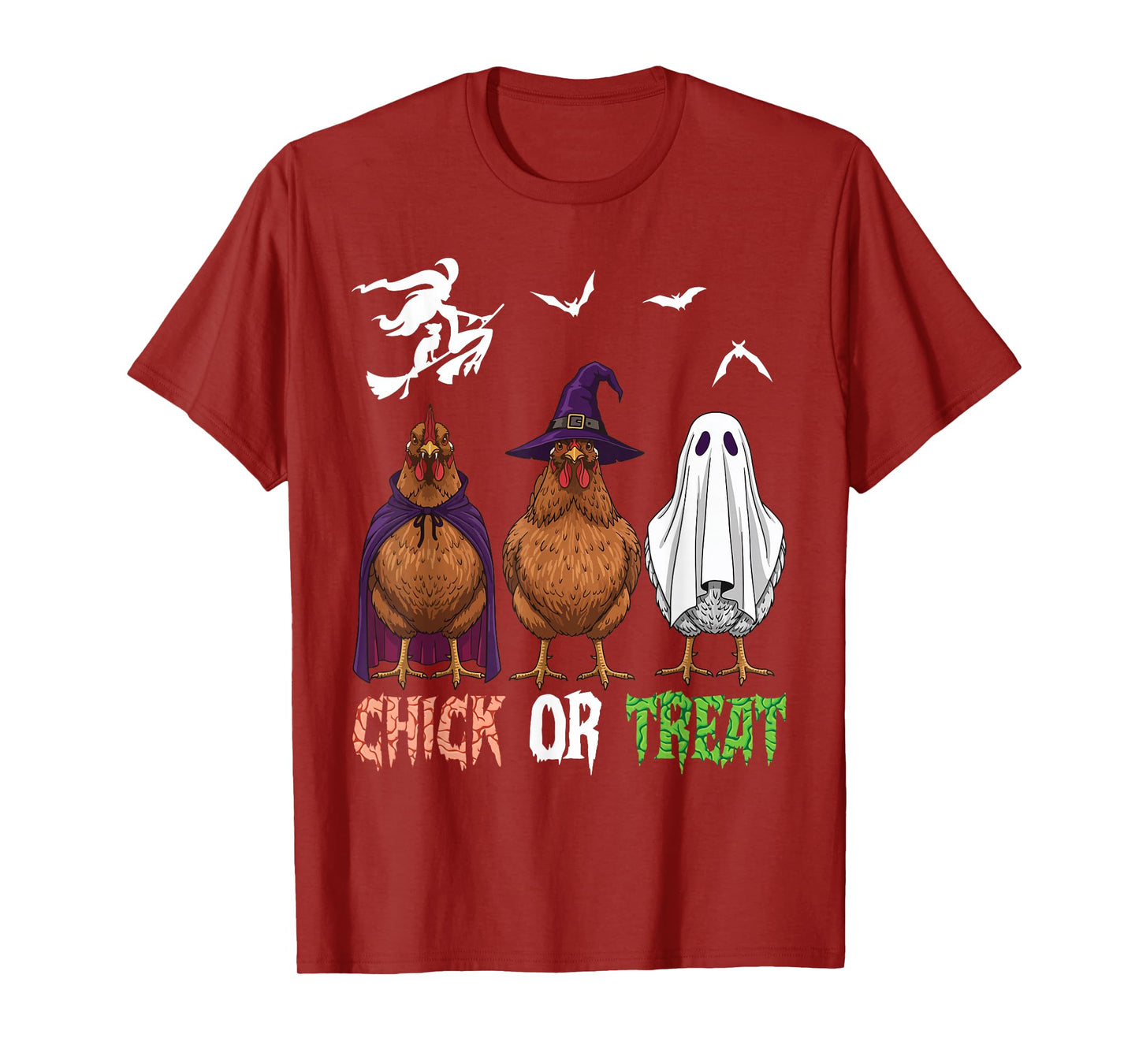 Chick Or Treat Halloween Witch Ghost Pumpkin Chicks Costume T-Shirt