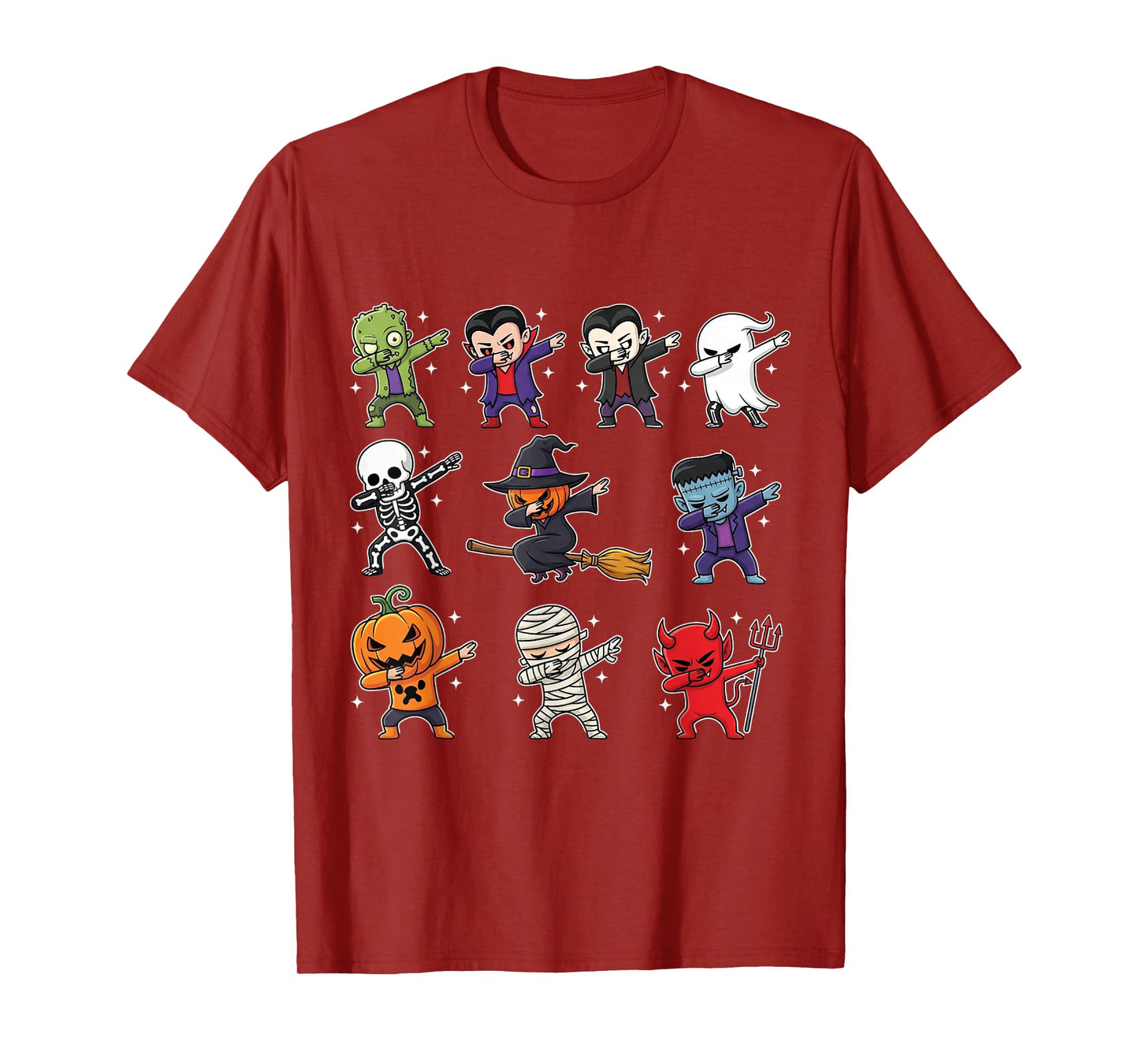 Dabbing Halloween Boys Skeleton Zombie Scary Pumpkin Mummy T-Shirt