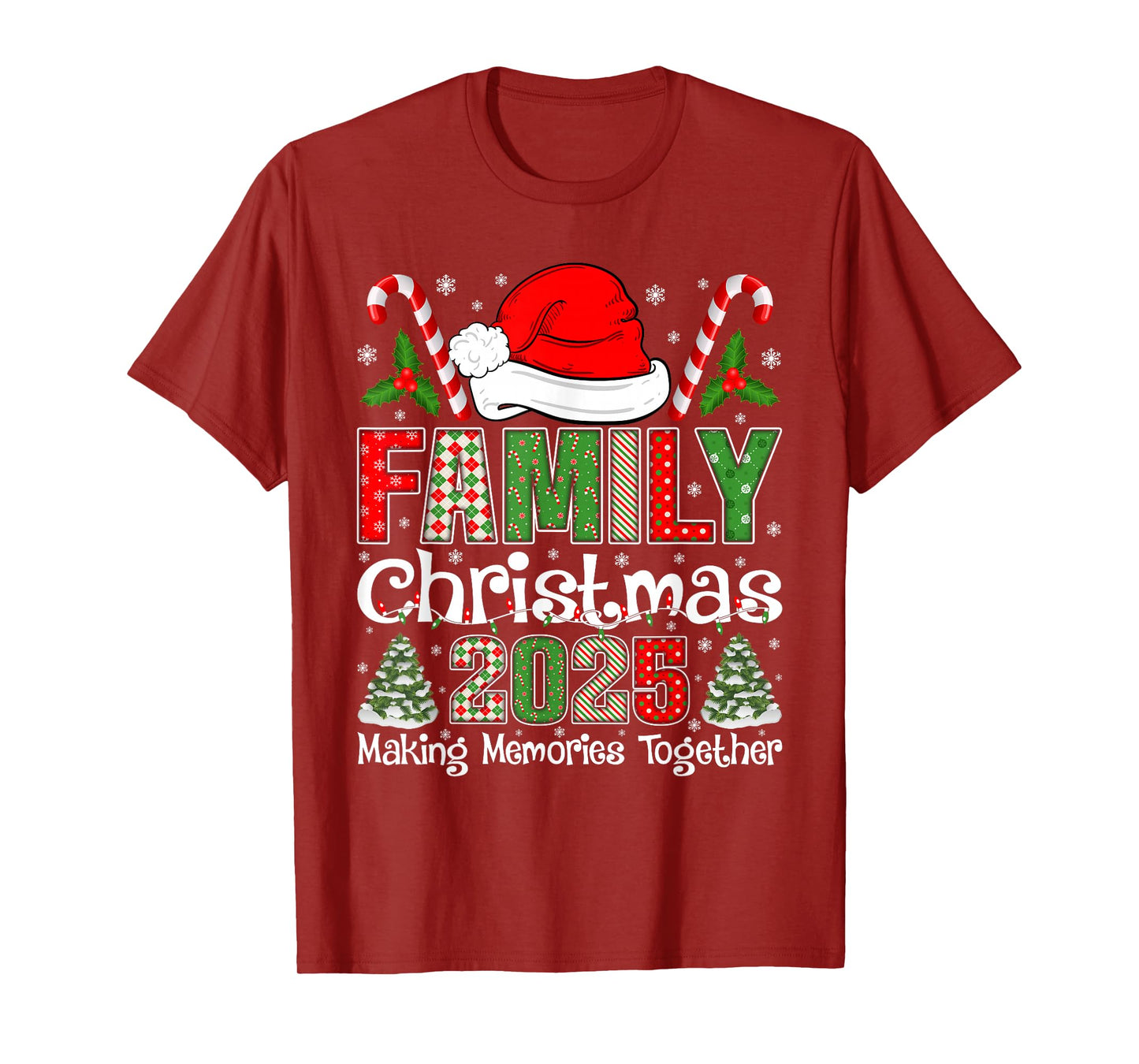 Family Christmas 2025 Squad Santa Elf Xmas Matching Outfit T-Shirt