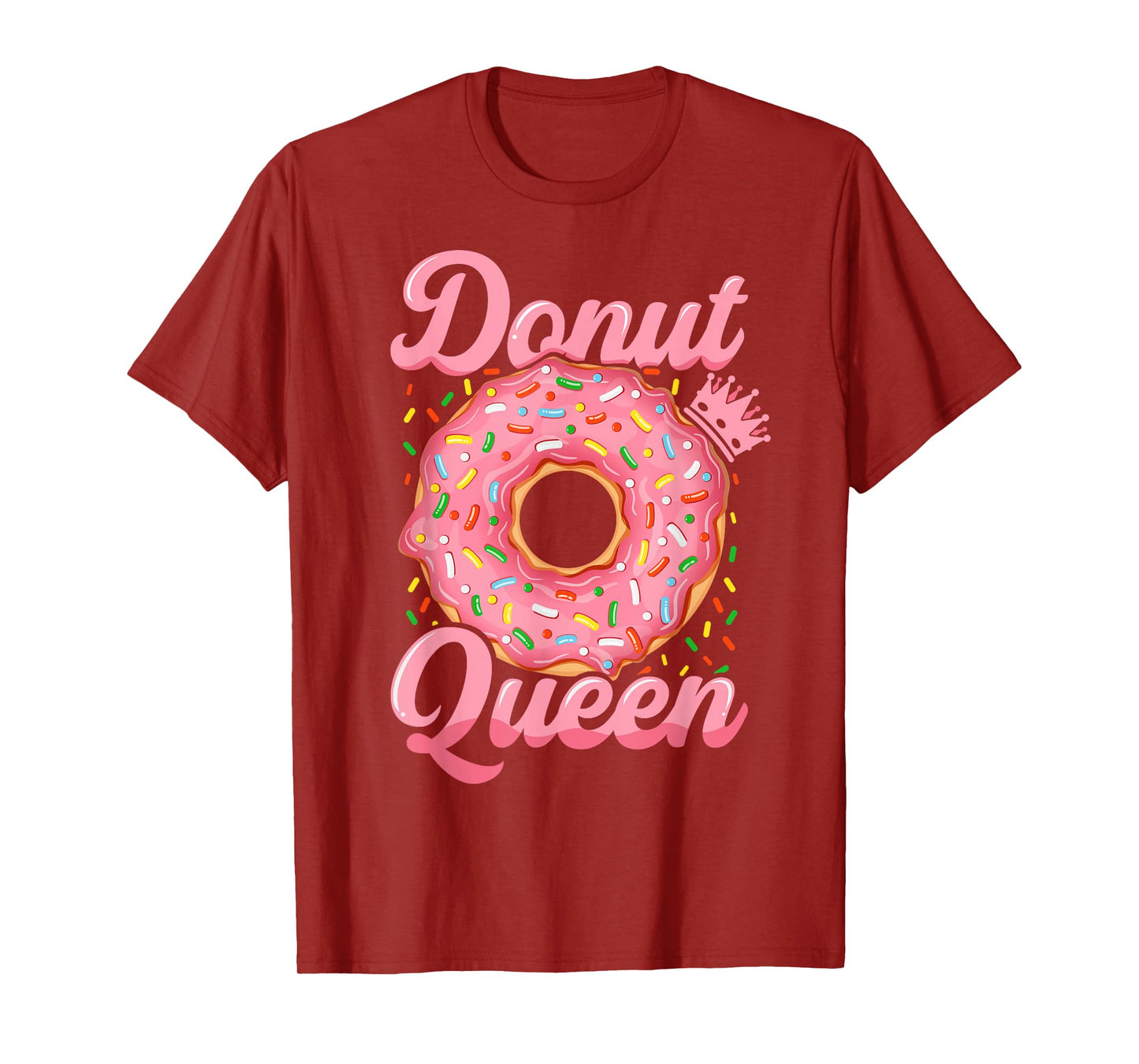 Donut lover funny donut queen with sprinkles donut design T-Shirt
