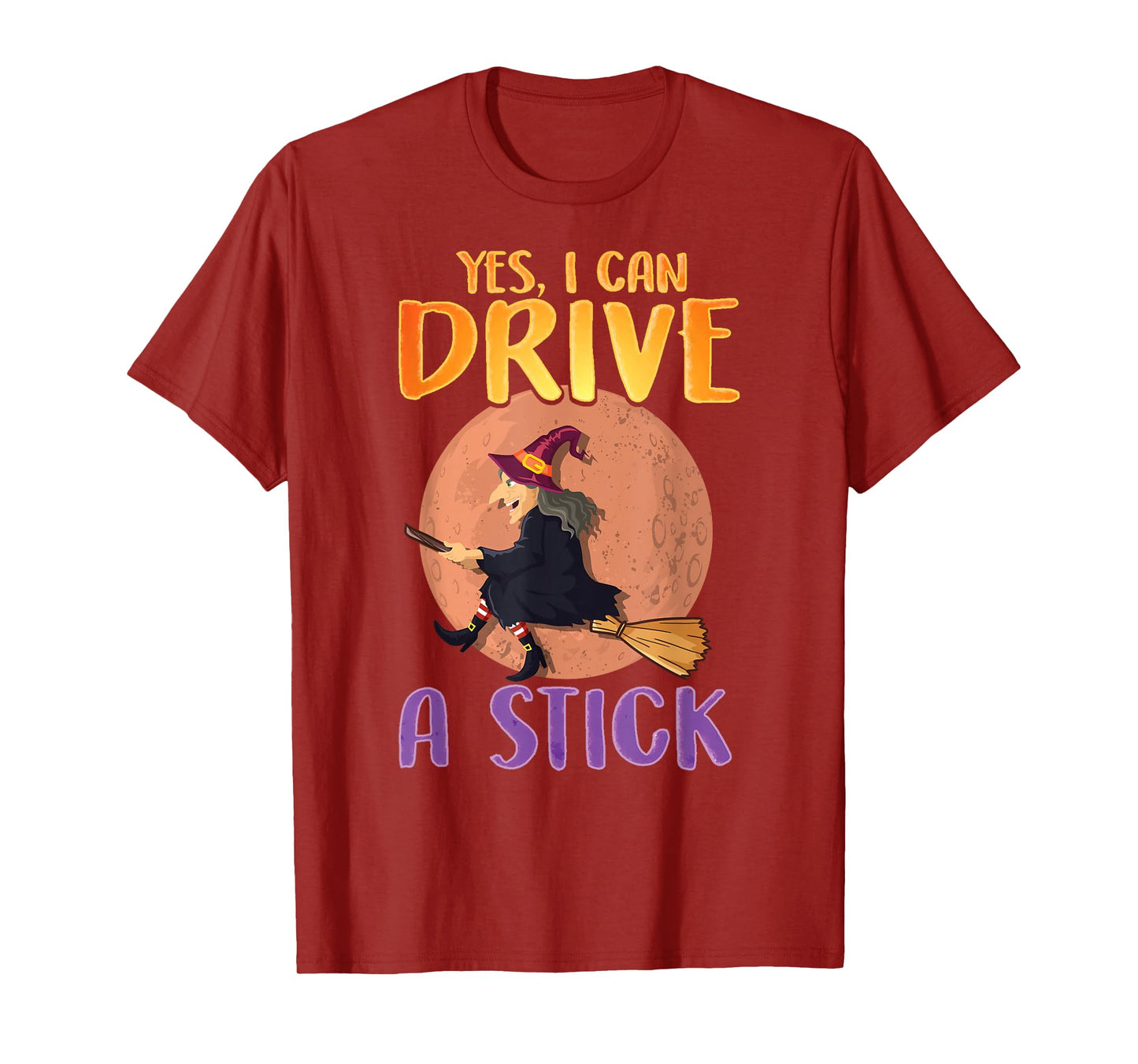 Witch Shirt, Yes I Can Drive A Stick Halloween T-Shirt