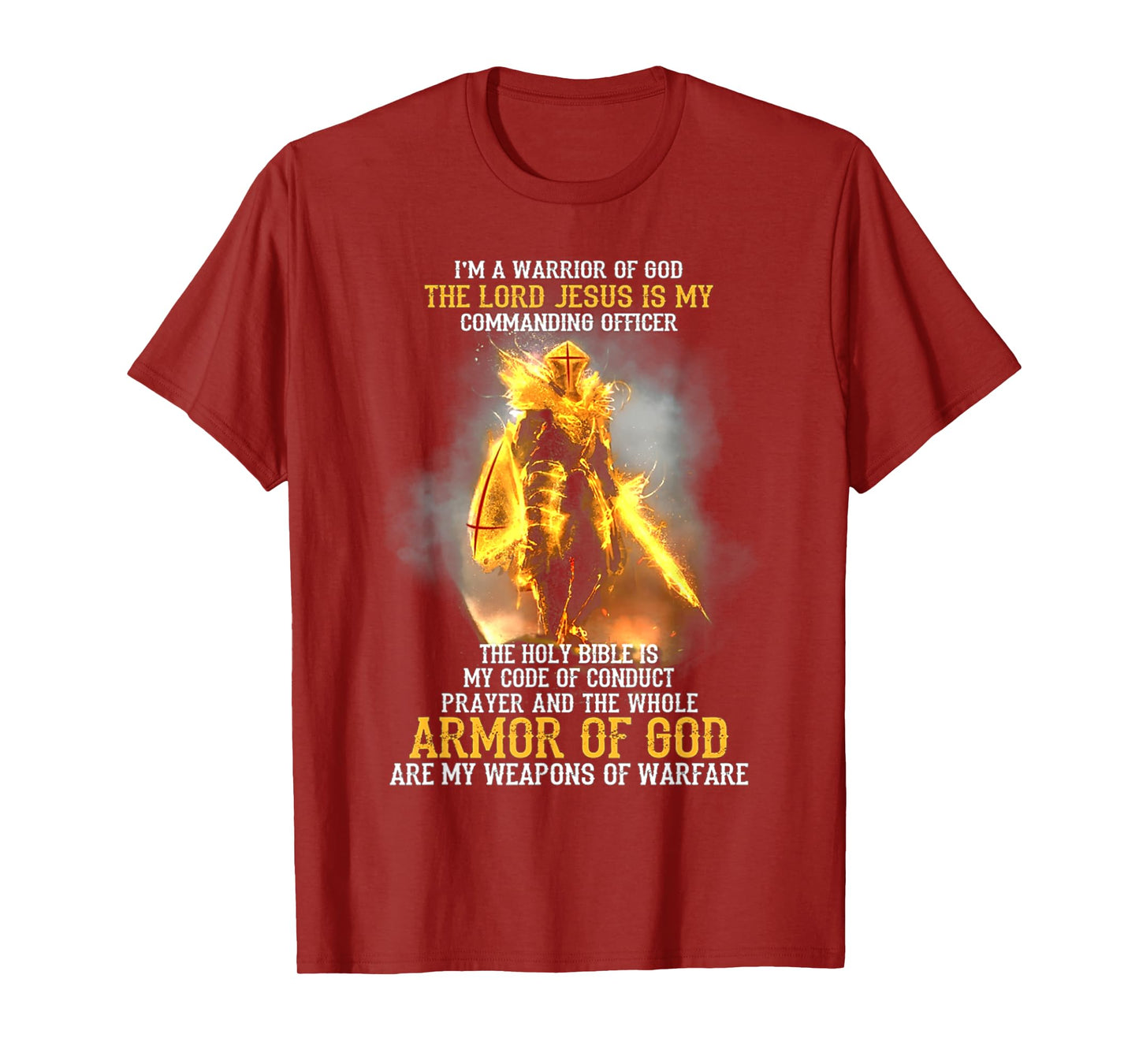 I'm a warrior of god the lord jesus is my commanding officer T-Shirt