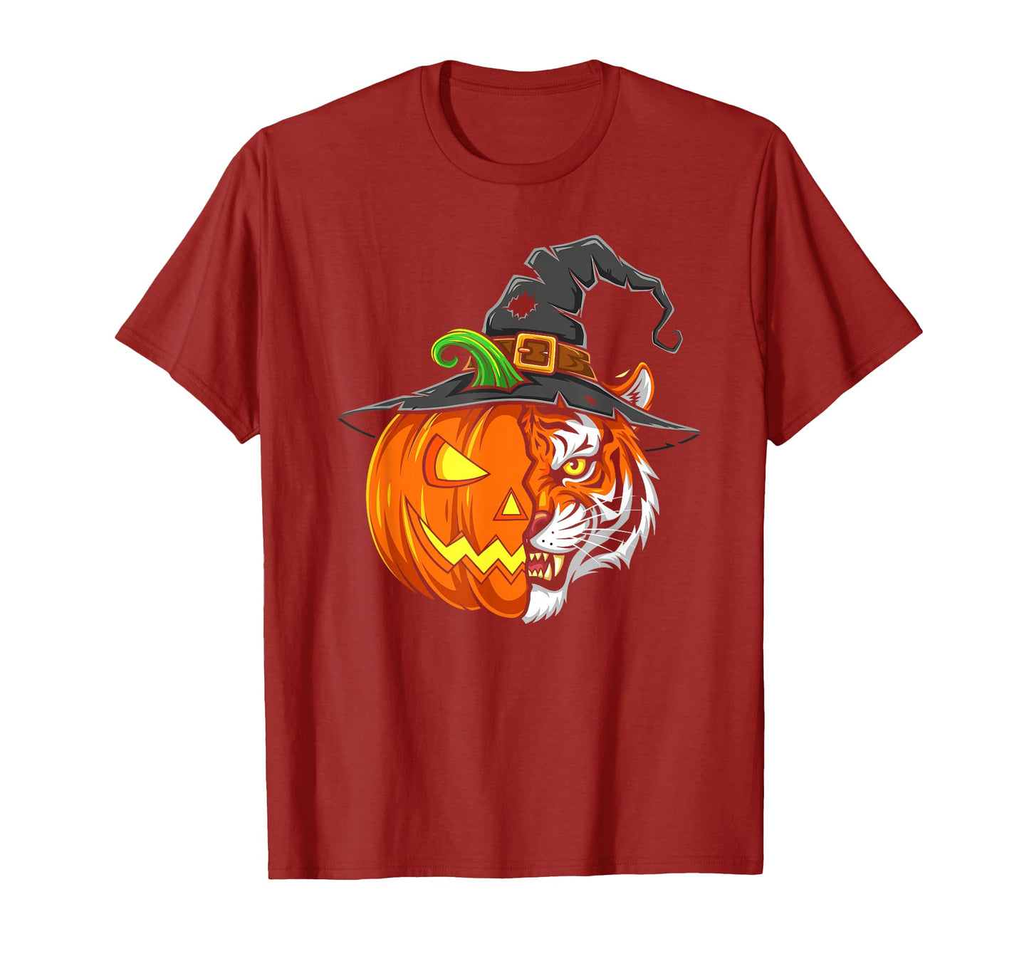 Tiger Pumpkin Jack O Lantern Halloween Kids Mens Womens T-Shirt