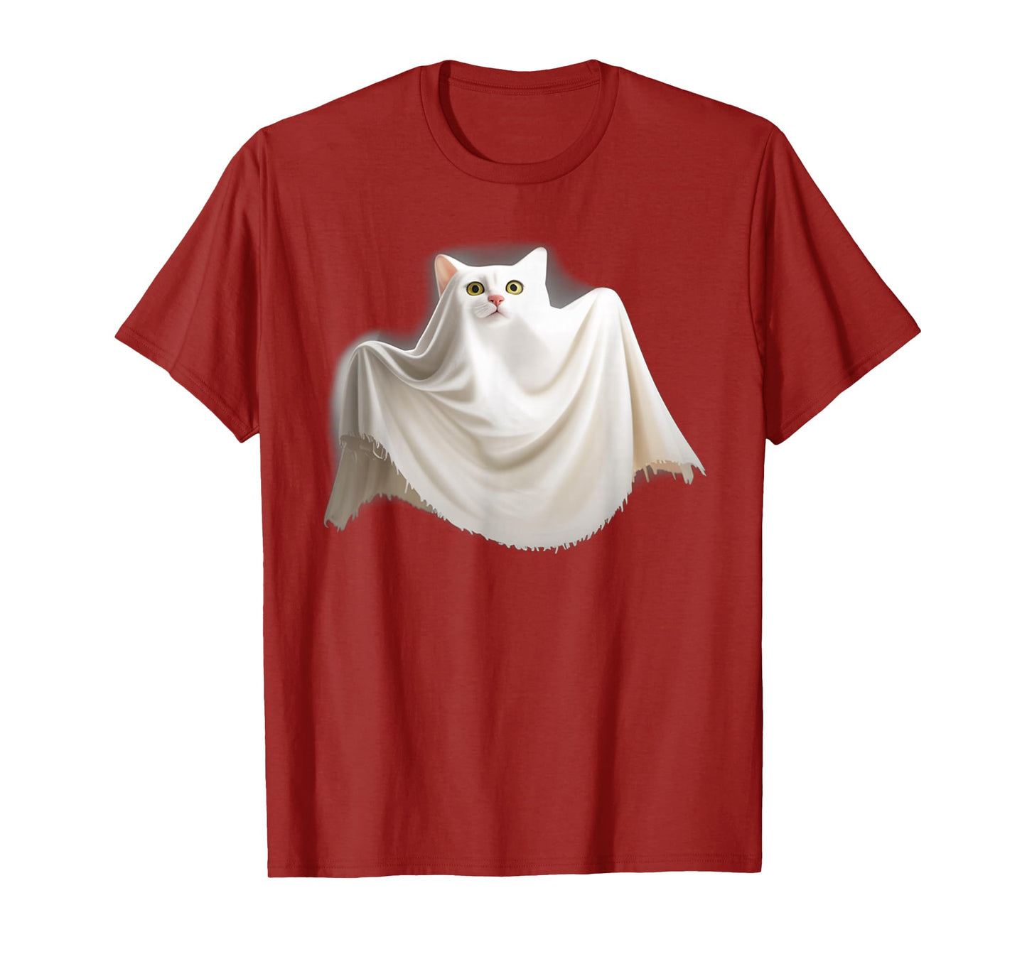 Ghost Cat Meme Funny Halloween Men Women Kids T-Shirt