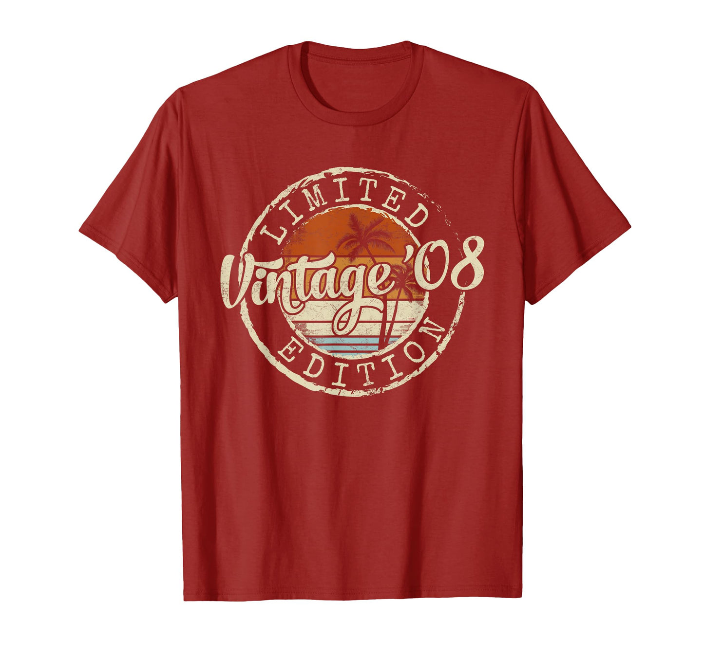 Vintage 2008 17th Birthday Gifts For Boys Girls 17 Year Old T-Shirt